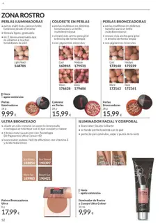 Catálogo AVON campaña 9 │ válido desde el 01.09.2025 | Página: 52 | Productos: Bronceador, Iluminador, Colorete, Brocha
