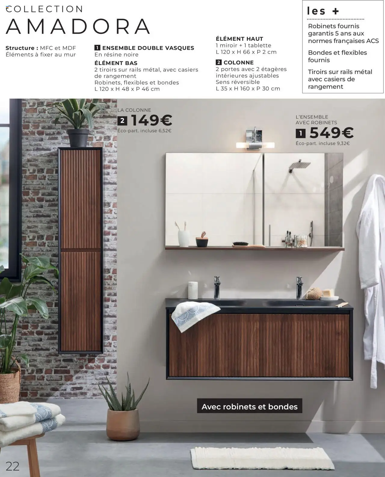  | Page: 22 | Produits: Tablette, Portes, Tiroirs, Miroir