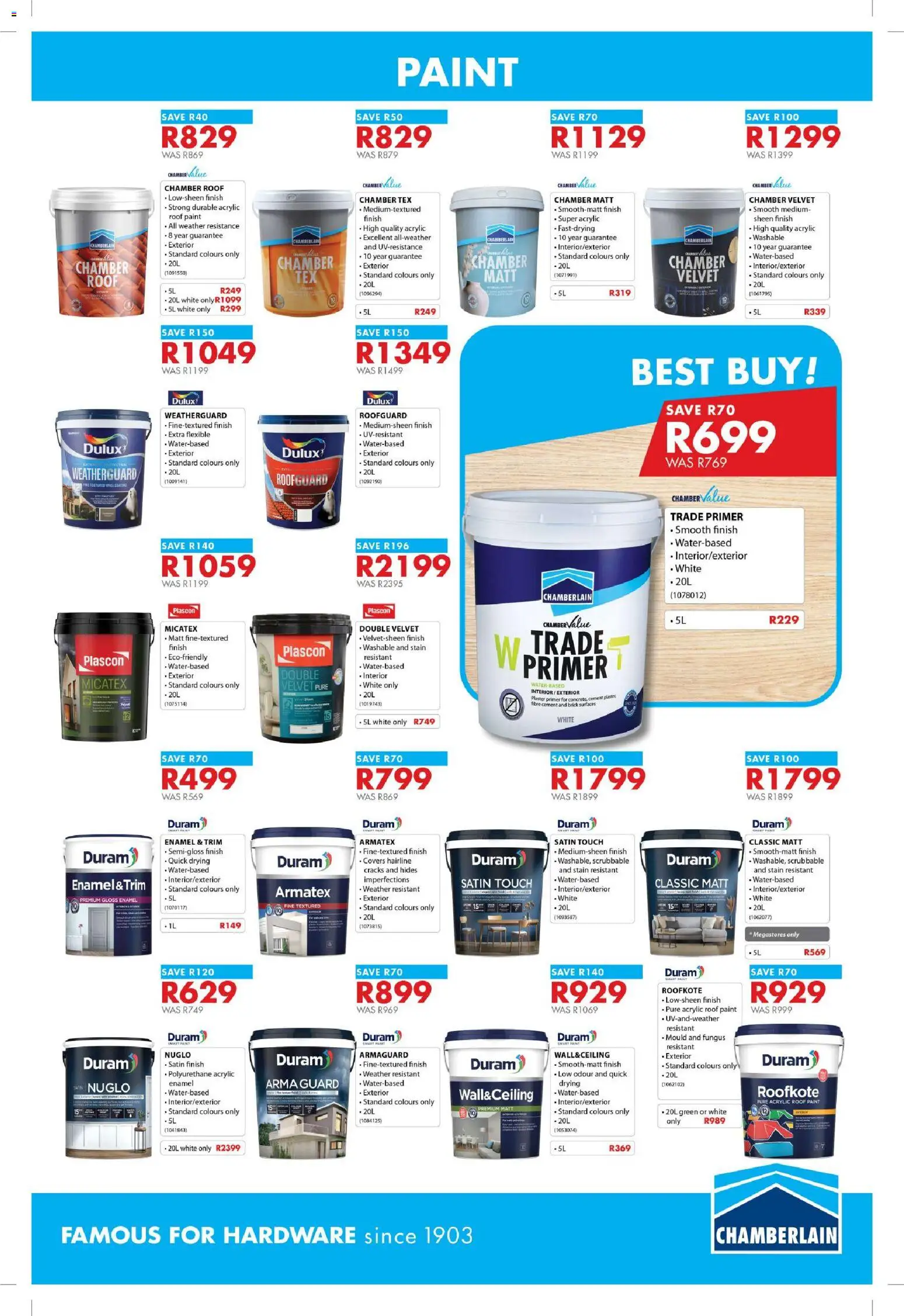 New Chamberlain catalogue – valid from 23.10.2025 | Page: 9 | Products: Primer, Gloss, Paint, Enamel