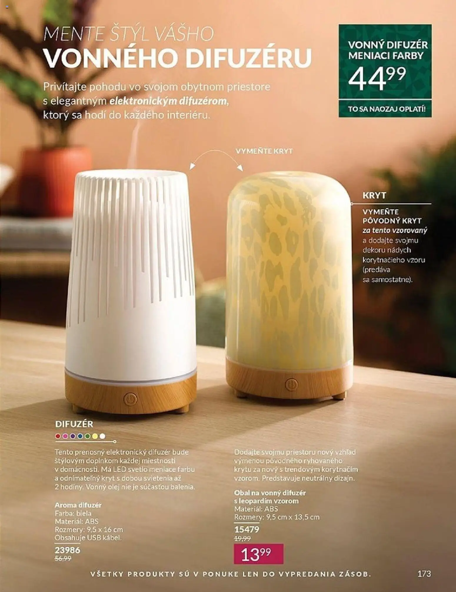Nové Avon akcie – leták je platný od 01.12.2025 | Strana: 173 | Produkty: Difúzer, Aroma difúzer, Svetlo