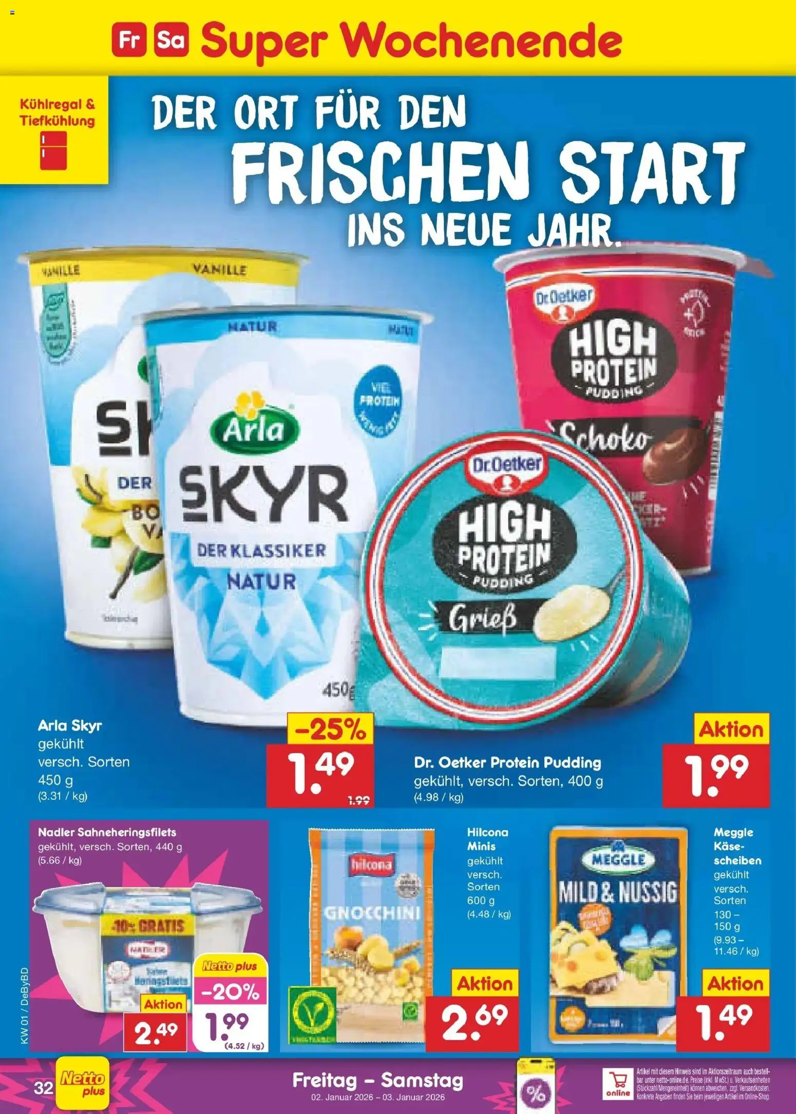 Netto Marken-Discount prospekt Buttenwiesen	 – gültig ab 28.12.2025 | Seite: 37 | Produkte: Käse, Pudding, Skyr, Arla skyr