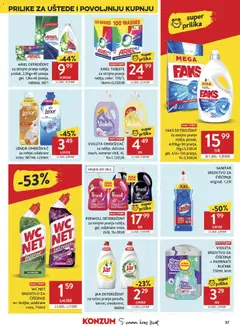 Katalog Konzum - Pregled kataloga iz trgovine Konzum, vrijedi od 18.02.2026 | Stranica: 37 | Proizvodi: Feta, Ručnik, Jar, Lenor