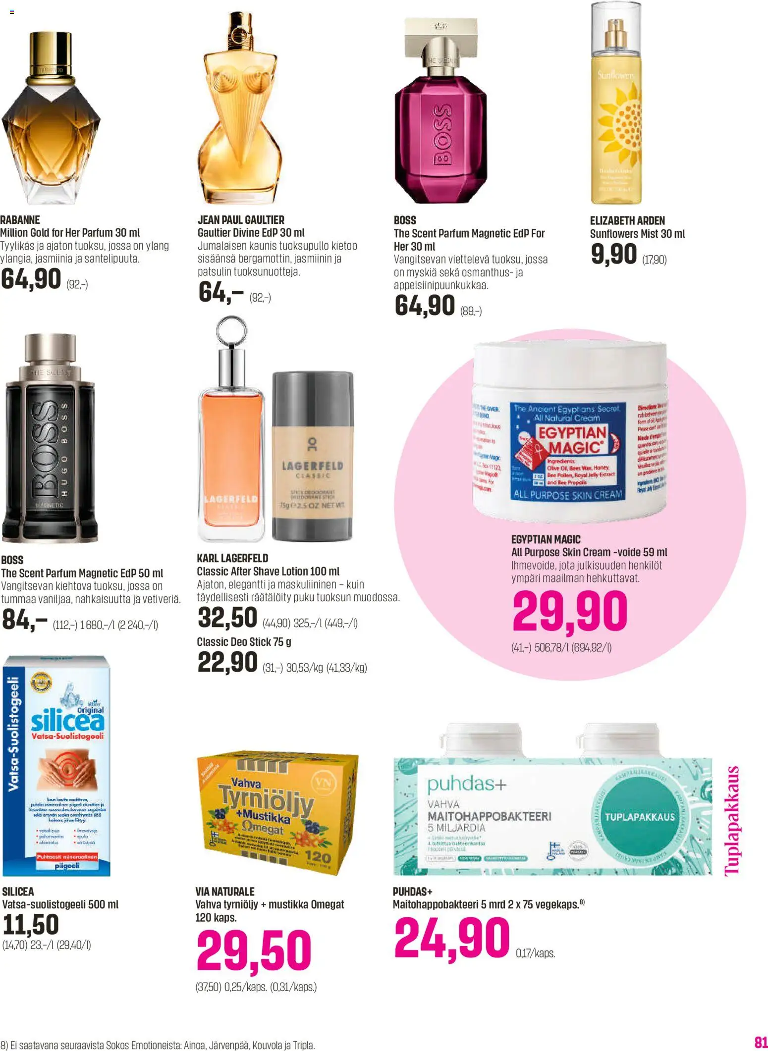 Sokos tarjoukset - Emotion 3plus1 – voimassa 25.03.2026 alkaen | Sivu: 81 | Tuotteet: Mustikka, After shave, Puku