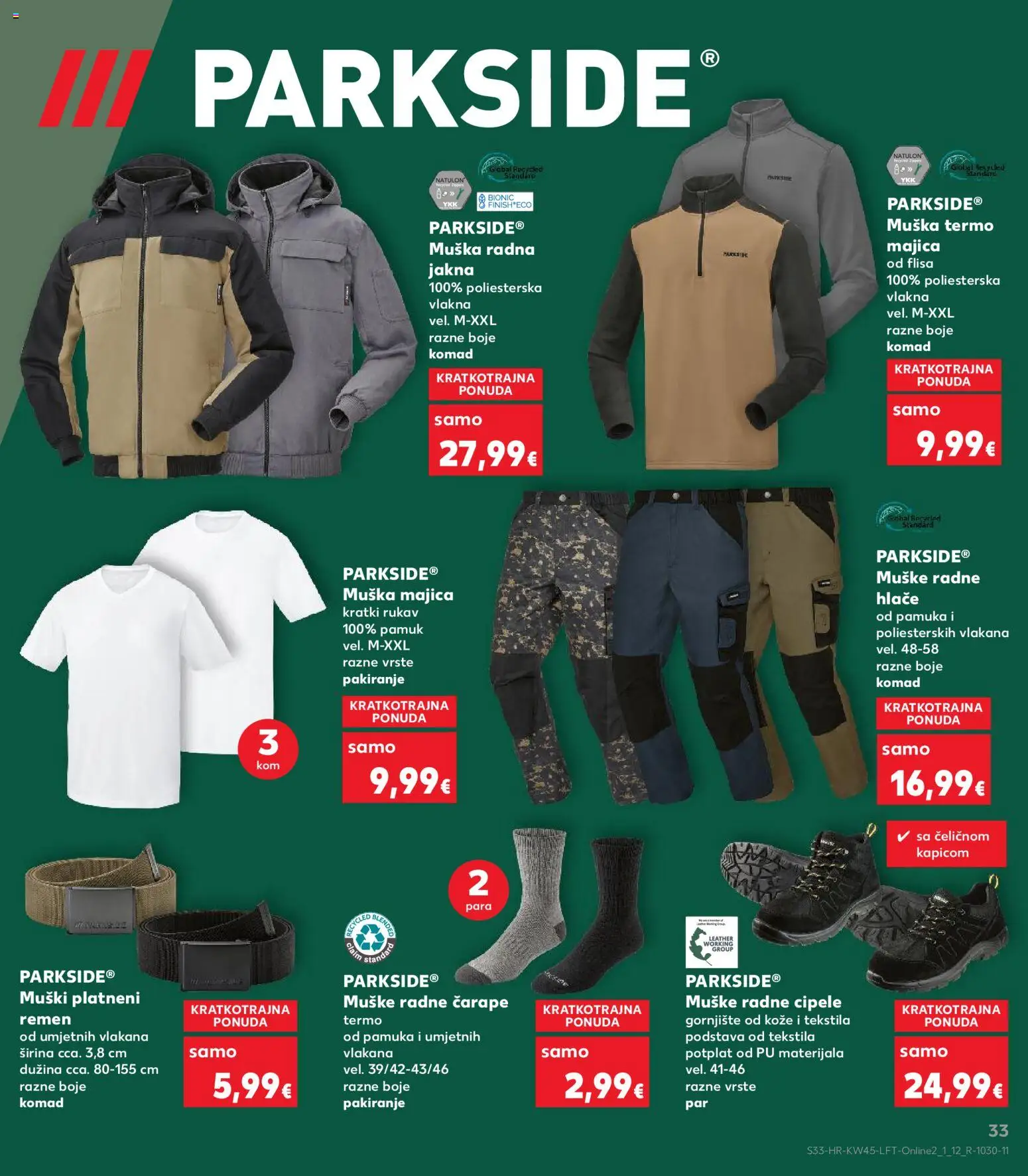 Kaufland katalog | vrijedi od 05.11.2025 | Stranica: 33 | Proizvodi: Majica, Jakna, Hlače, Čarape