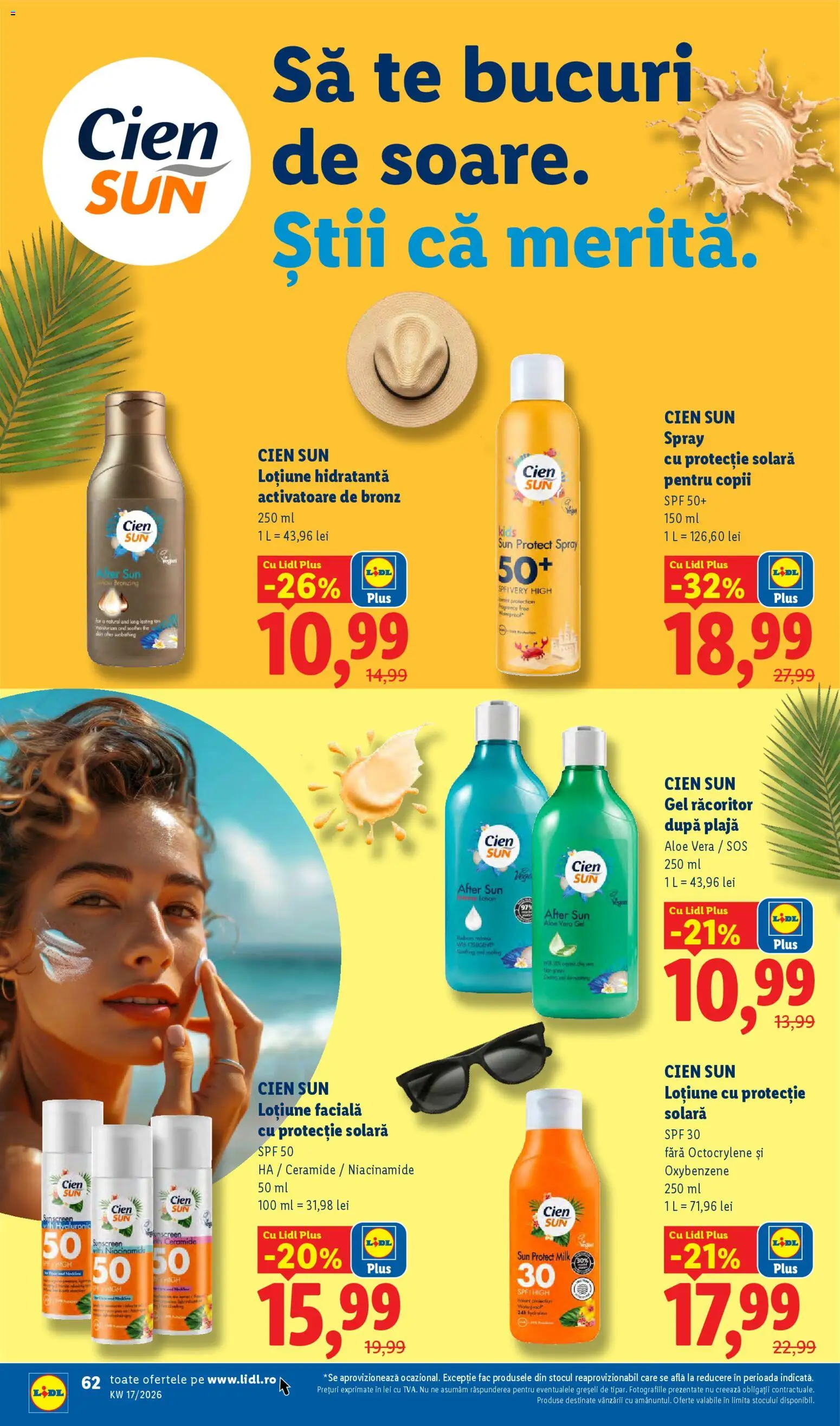 Noul catalog Lidl – valabil de la 20.04.2026 | Pagină: 62 | Produse: Aloe vera, Protecție solară, Sos