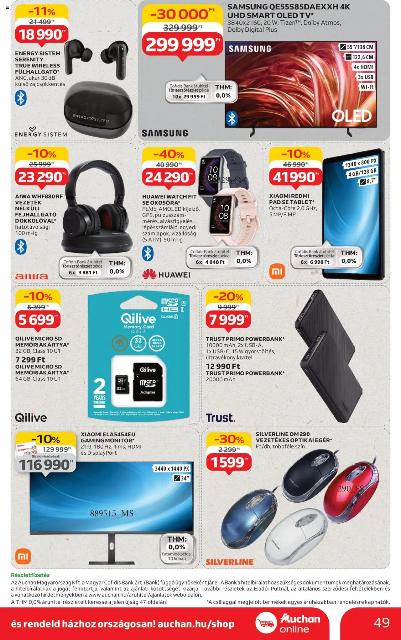 Auchan akciós ujság - amely érvényes a következő dátumtól: 07.08.2025 | Oldal: 49 | Termékek: Adapter, USB, Xiaomi, Samsung