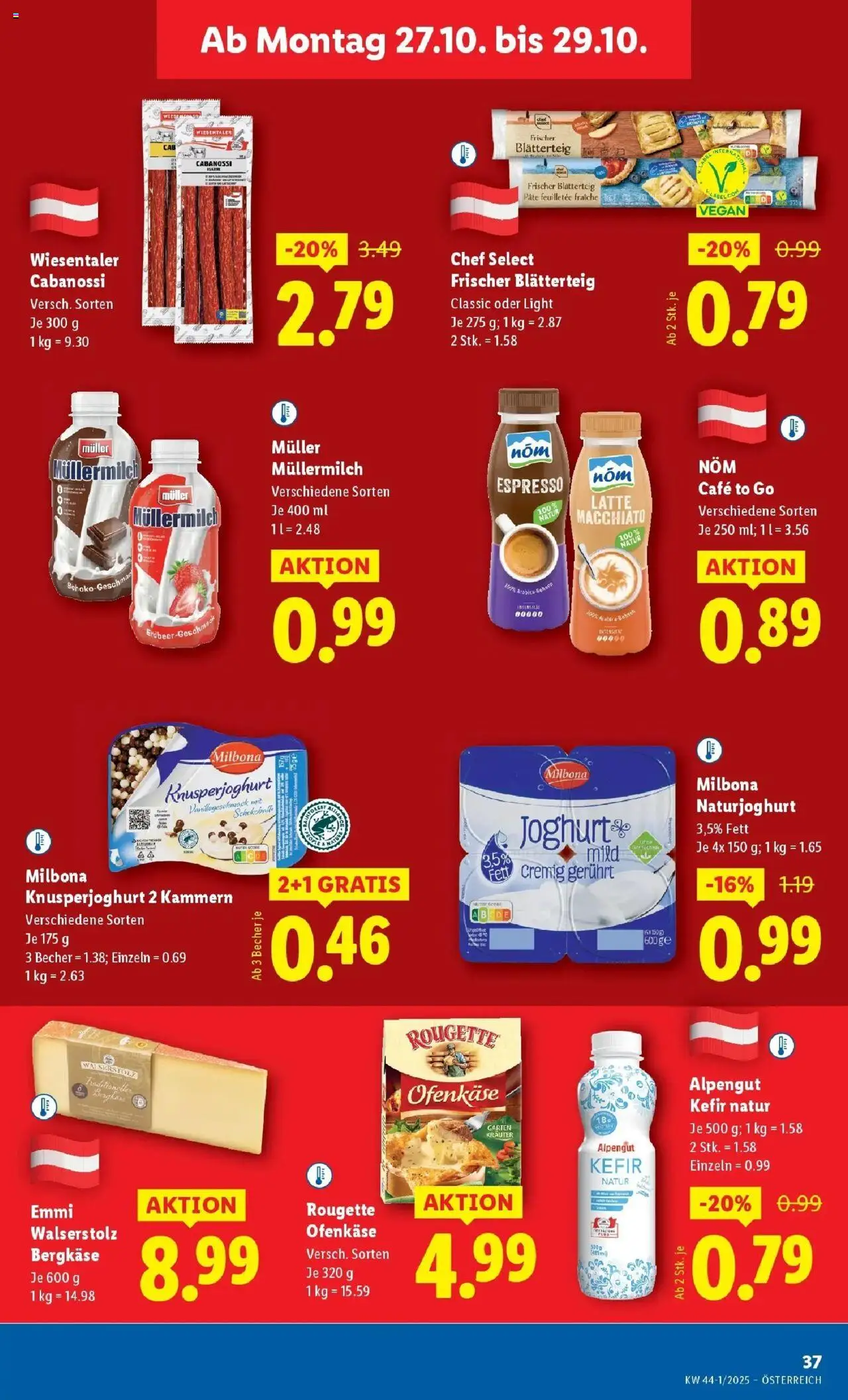 Lidl Flugblatt - Jenbach, Eferding, Dornbirn ab 23.10.2025 - Angebote ab donnerstag | Seite: 43 | Produkte: Joghurt