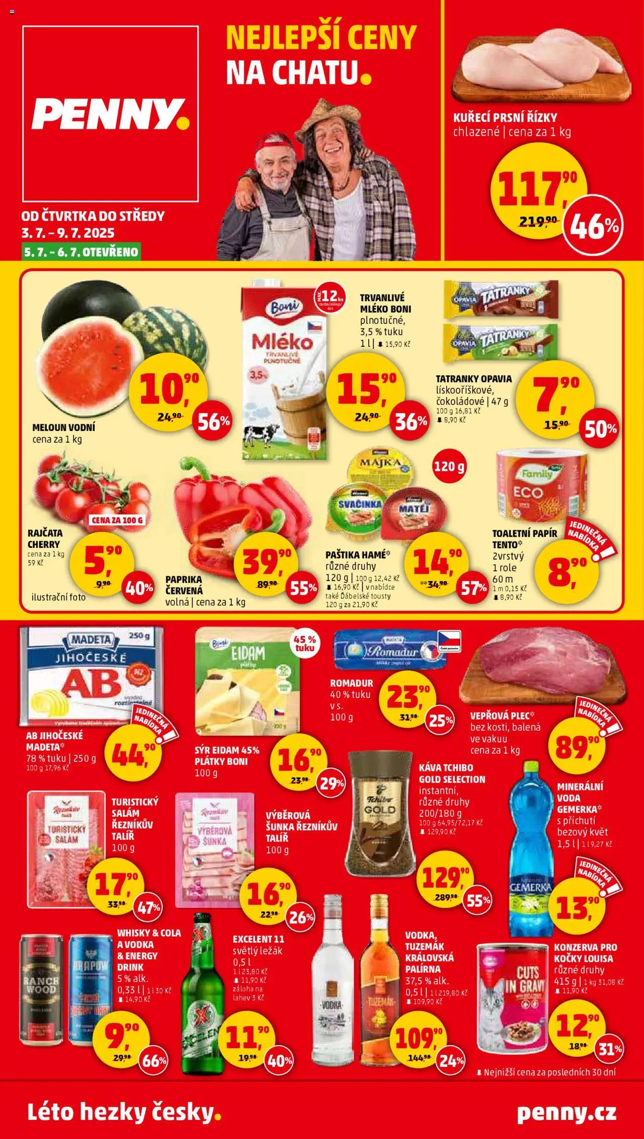 Penny Market leták - Čtvrtečník od 03.07.2025 | Strana: 1 | Produkty: Eidam, Paprika, Paprika červená, Paštika