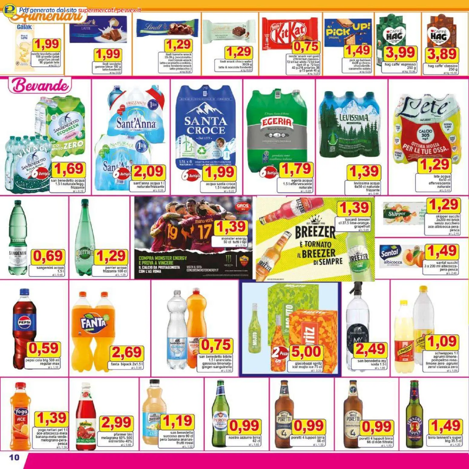 Volantino Pewex del 27.12.2025 | Pagina: 10 | Prodotti: Birra, Pesca, Ananas, Fanta