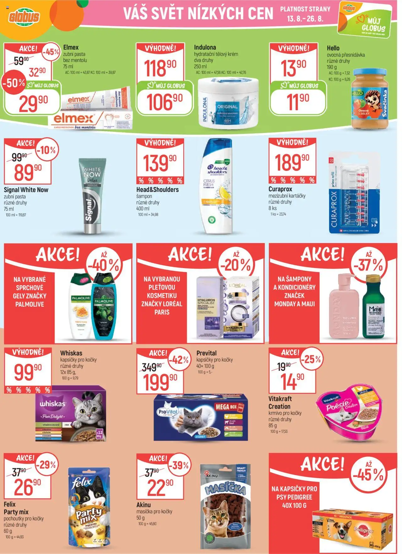 Globus leták - Praha Černý Most od 13.08.2025 | Strana: 33 | Produkty: Box, Whiskas, Krém, Curaprox