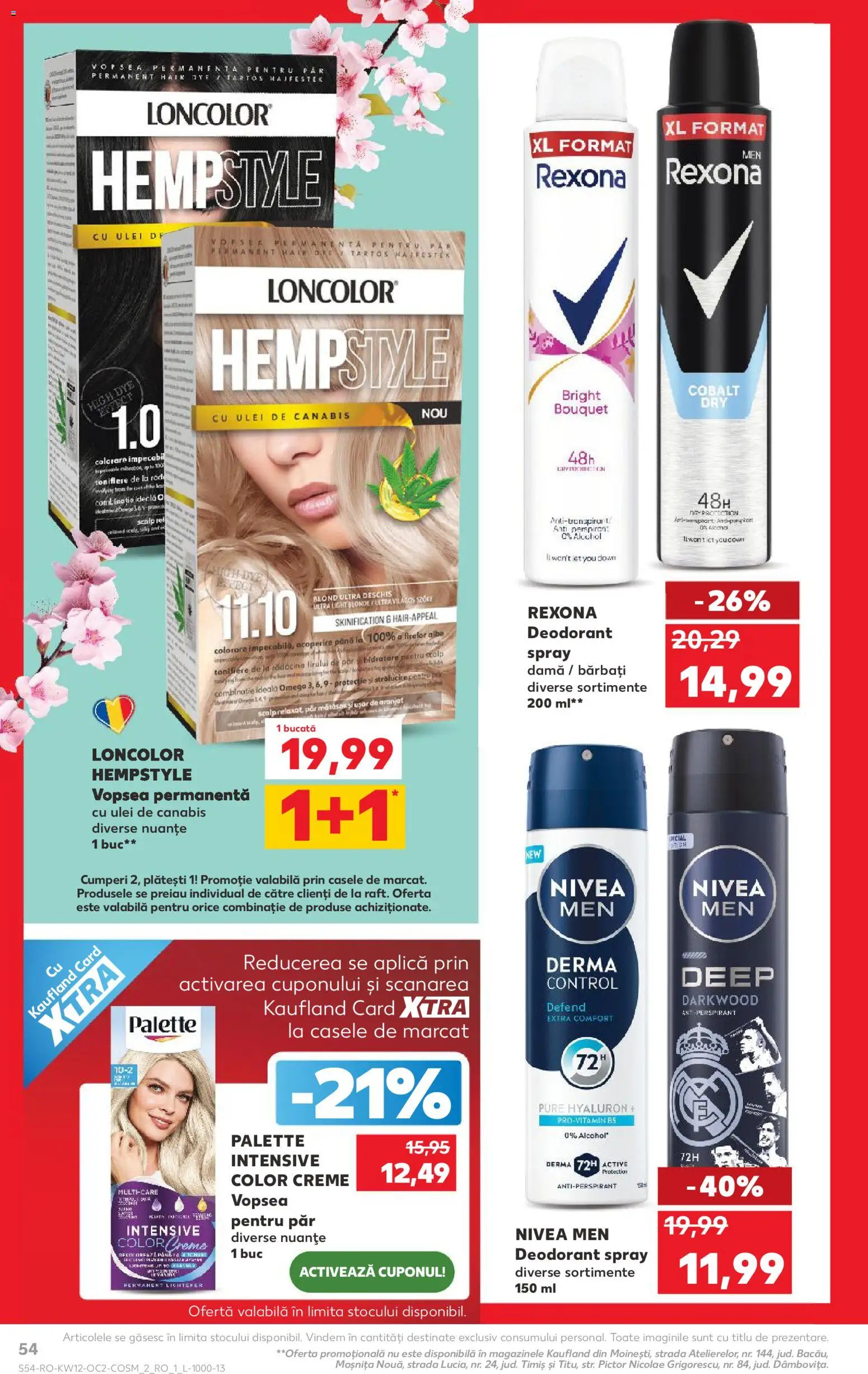 Noul catalog Kaufland – valabil de la 18.03.2026 | Pagină: 54 | Produse: Vopsea, Cremă, Deodorant, Antiperspirant