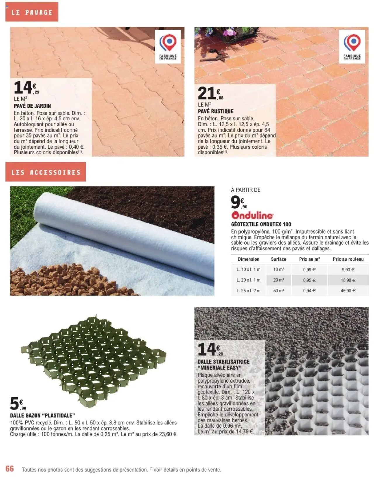  | Page: 66 | Produits: Rouleau, Gazon, Géotextile