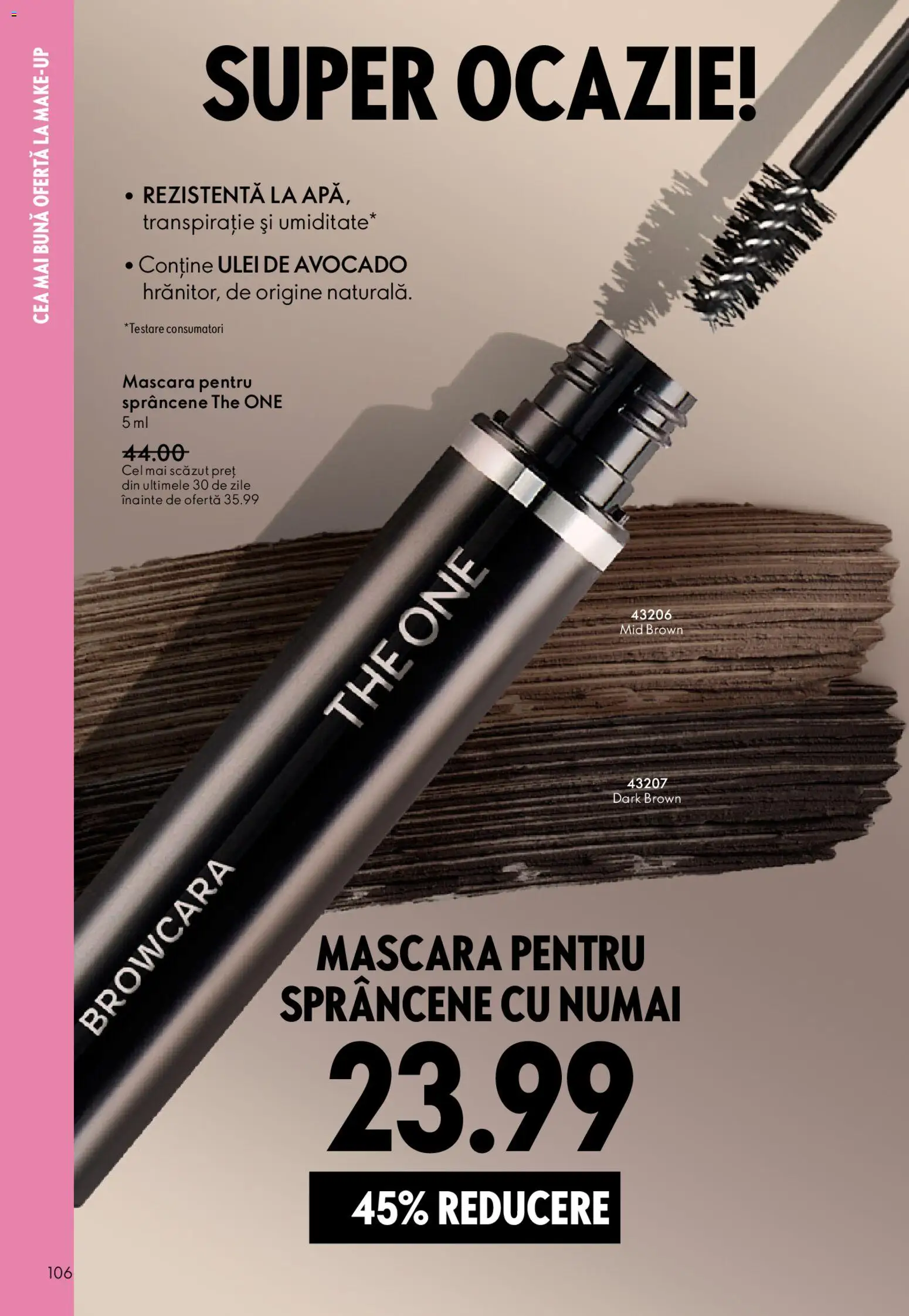 Noul catalog Oriflame – valabil de la 25.03.2026 | Pagină: 106 | Produse: Mascara, Ulei, Avocado