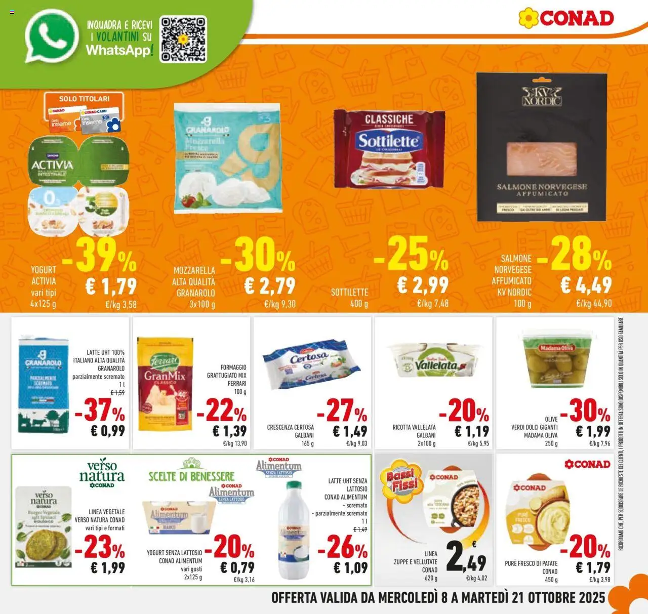 Volantino Conad del 08.10.2025 | Pagina: 29 | Prodotti: Yogurt, Patate, Olive, Crescenza