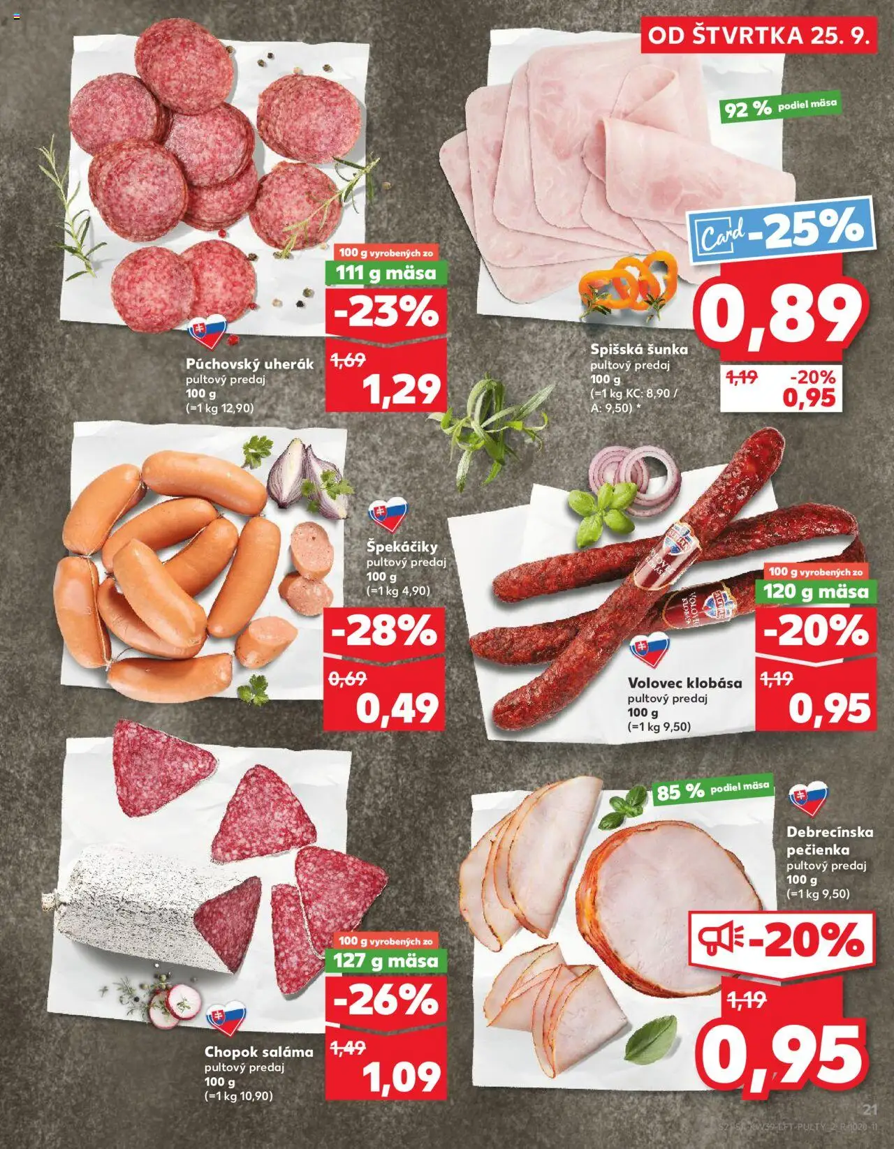 Kaufland SK akciós ujság - amely érvényes a következő dátumtól: 25.09.2025 | Oldal: 21