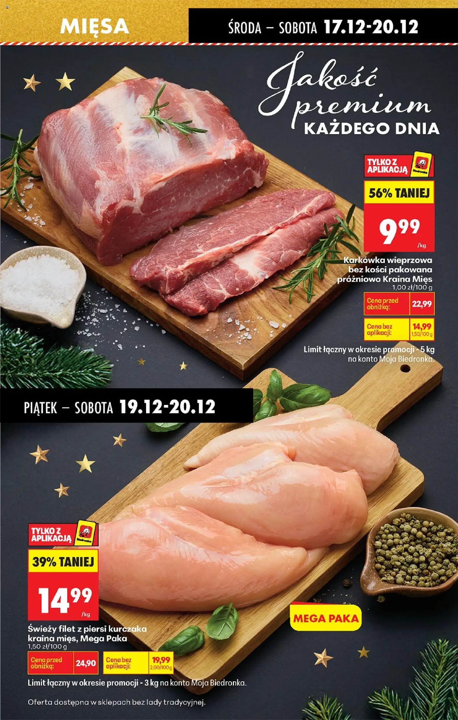 Biedronka gazetka - Oferta w tym tygodniu od 17.12.2025 | Strona: 41 | Produkty: Karkówka, Piersi, Karkówka wieprzowa, Filet z piersi kurczaka