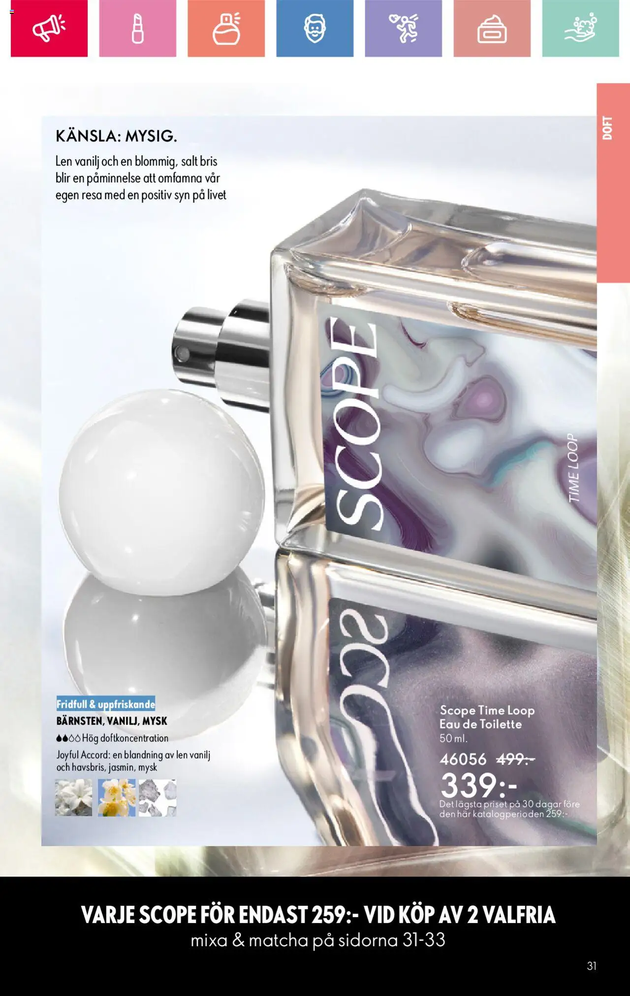 Oriflame reklamblad aktuell från 24.08.2025 | Sida: 31 | Produkter: Doft, Eau de toilette, Salt
