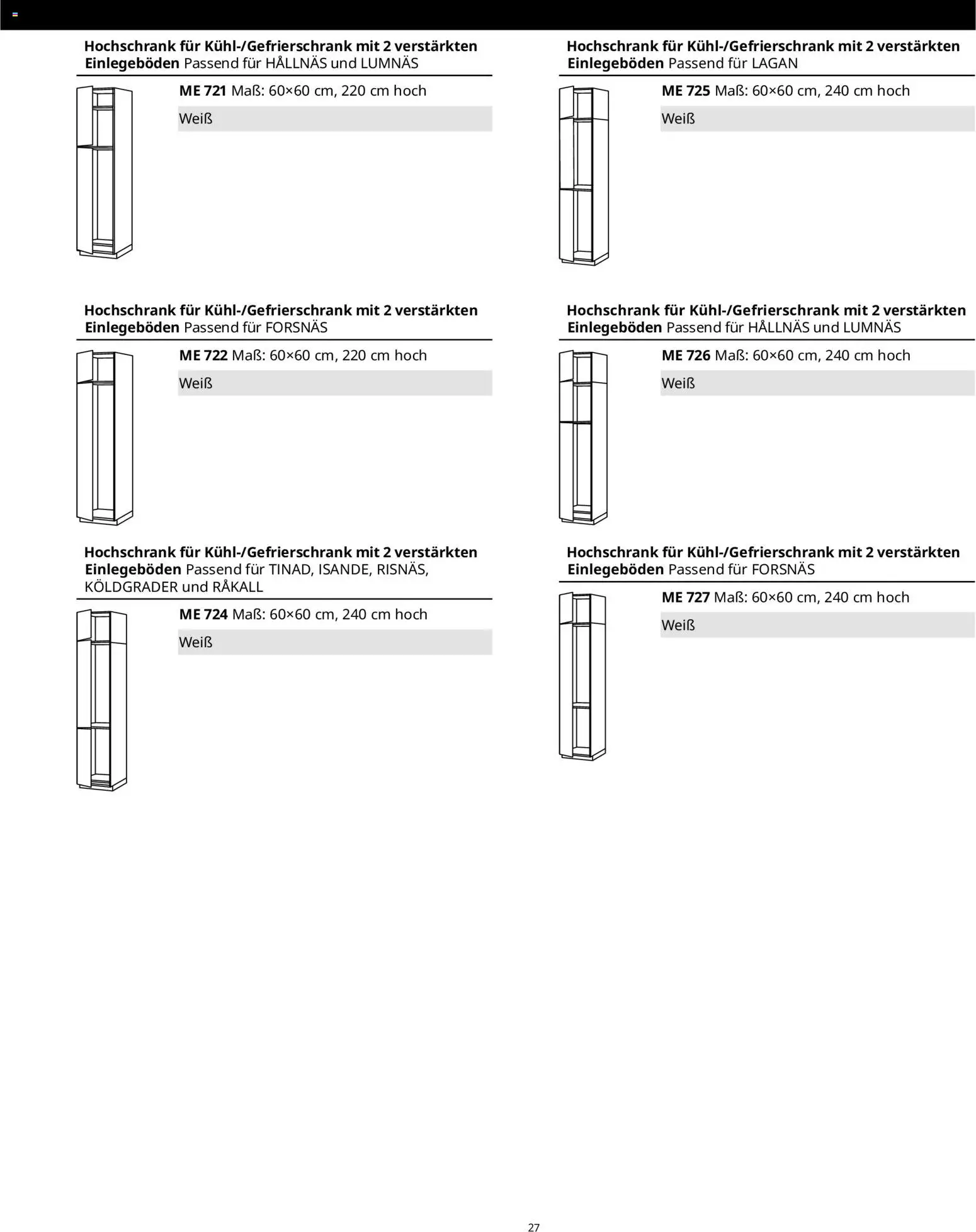 Ikea Küchensystem – gültig ab 02.01.2026 | Seite: 27 | Produkte: Hochschrank