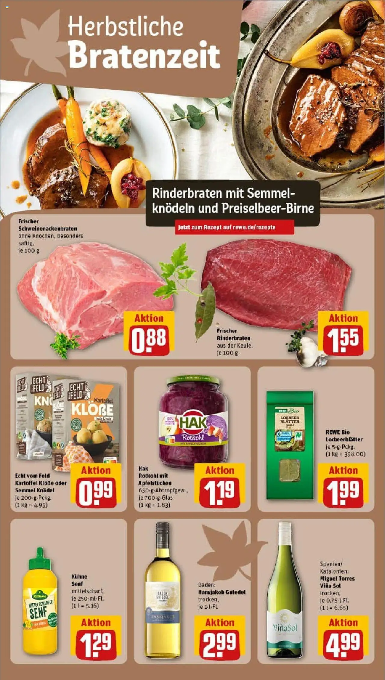 Rewe prospekt Münster	 – gültig ab 06.10.2025 | Seite: 14 | Produkte: Rinderbraten, Rotkohl