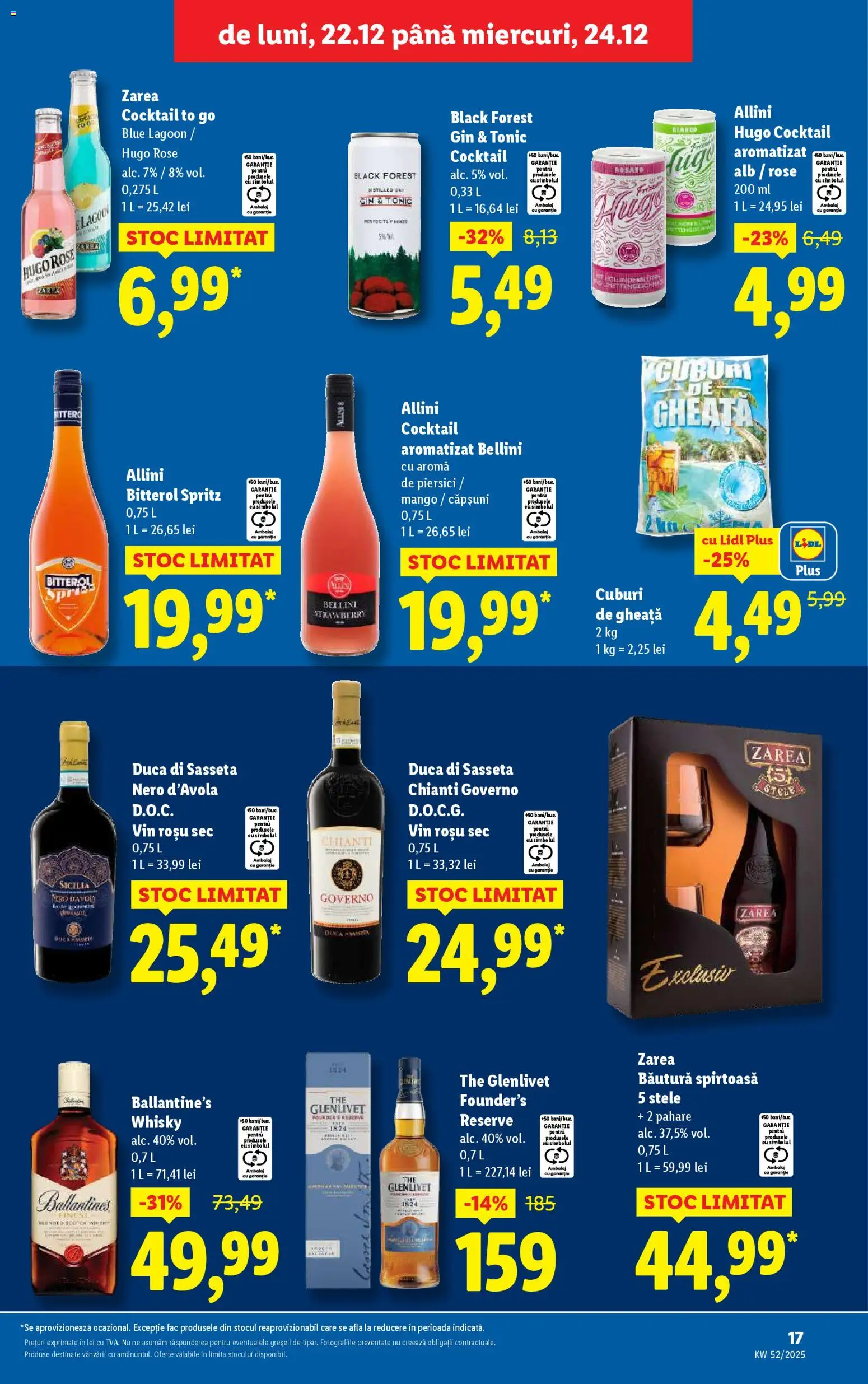 Noul catalog Lidl – valabil de la 22.12.2025 | Pagină: 17 | Produse: Pahare, Cocktail, Gin, Mango