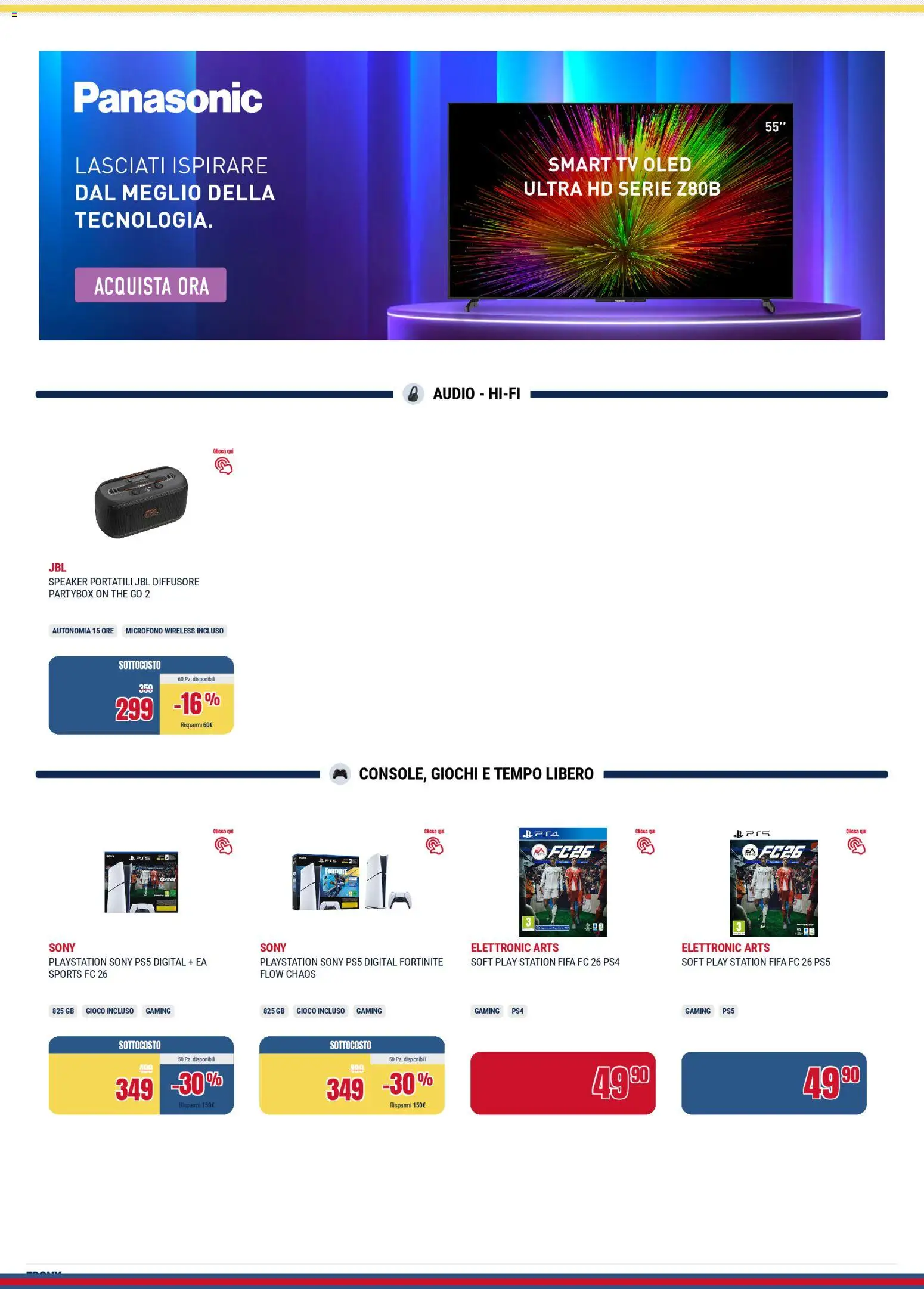 Volantino Trony del 13.12.2025 | Pagina: 9 | Prodotti: Audio, Playstation, Microfono, Speaker