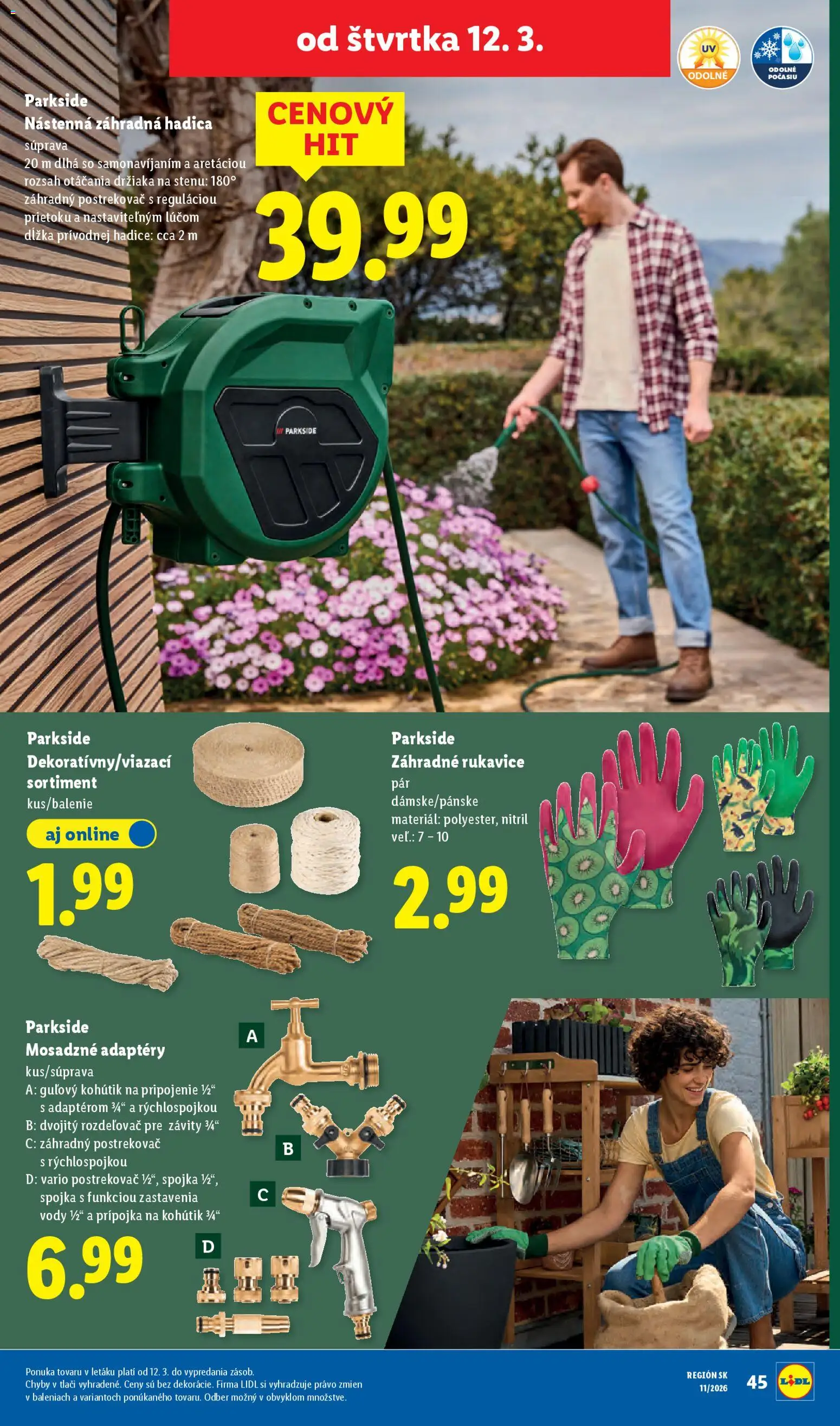 Nové Lidl akcie – leták je platný od 09.03.2026 | Strana: 79 | Produkty: Parkside, Rukavice