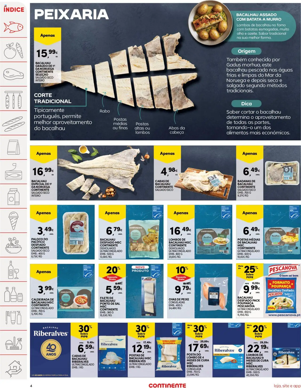 Continente folheto │ válido de 09.09.2025 | Página: 4 | Produtos: Batata, Bacalhau, Sal, Peixe
