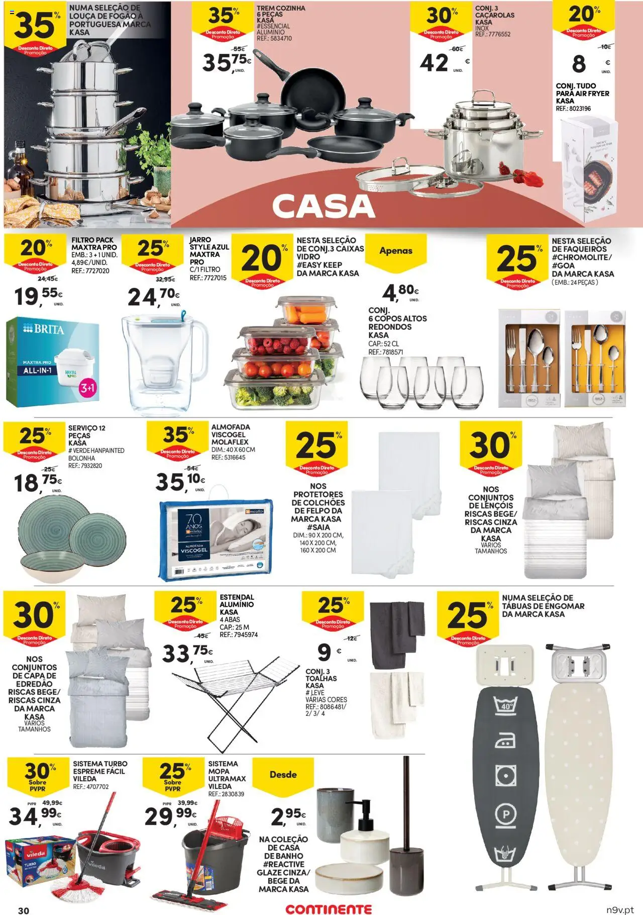 Continente - Açores │ válido de 02.10.2025 | Página: 30 | Produtos: Air fryer, Lençóis, Almofada, Banho
