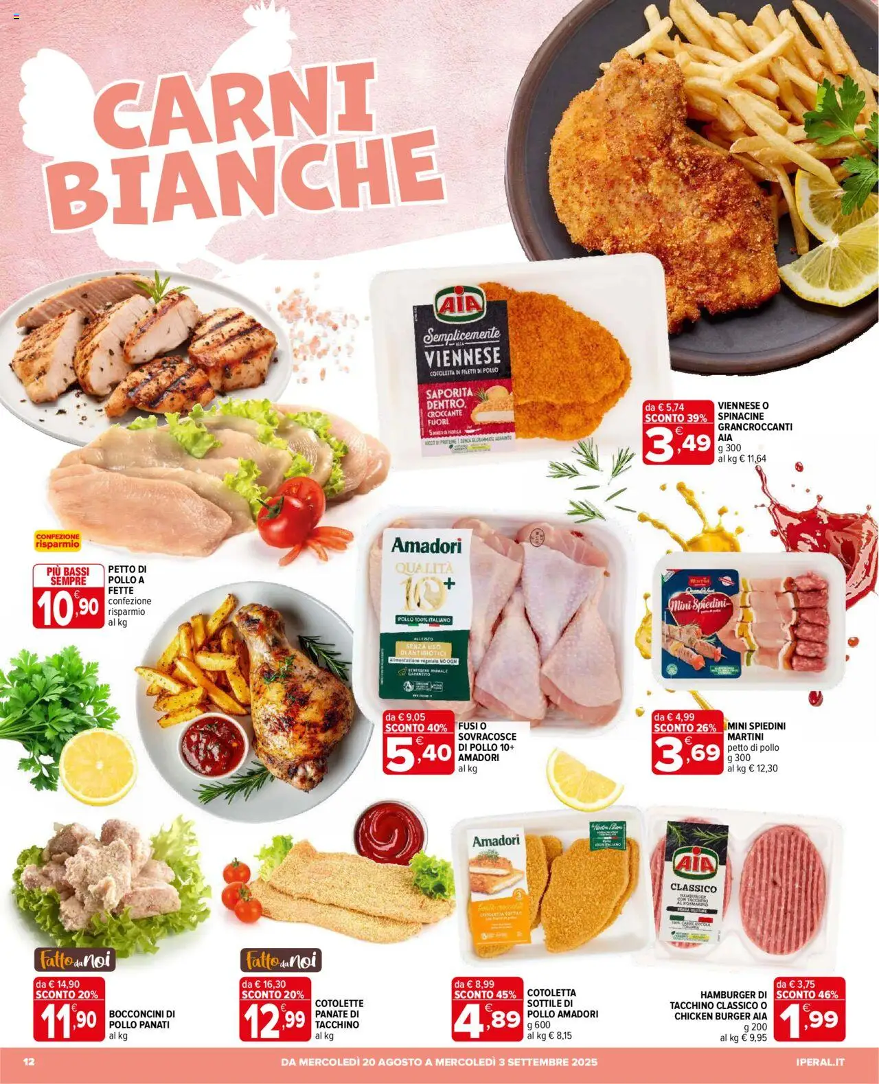 Volantino Iperal del 20.08.2025 | Pagina: 12 | Prodotti: Petto di Pollo, Rosmarino, Pollo, Tacchino