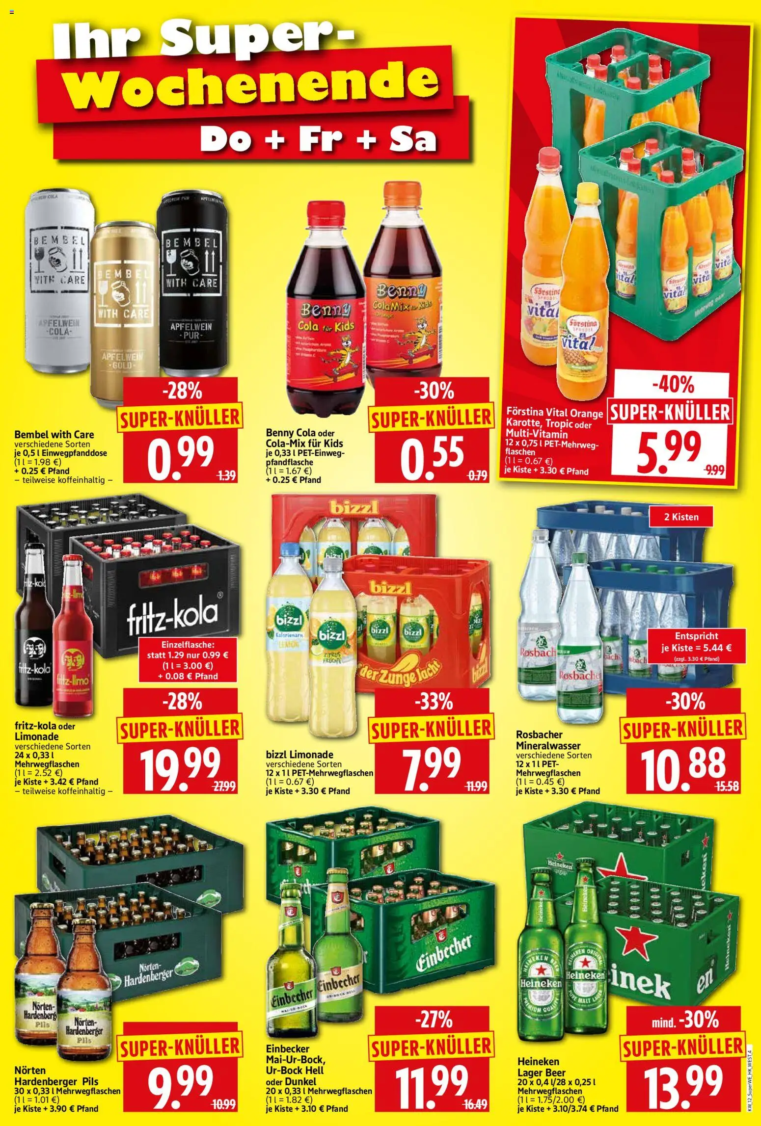 HERKULES Sonderbeilage – gültig ab 19.03.2026 | Seite: 4 | Produkte: Cola, Pils, Limonade, Mineralwasser
