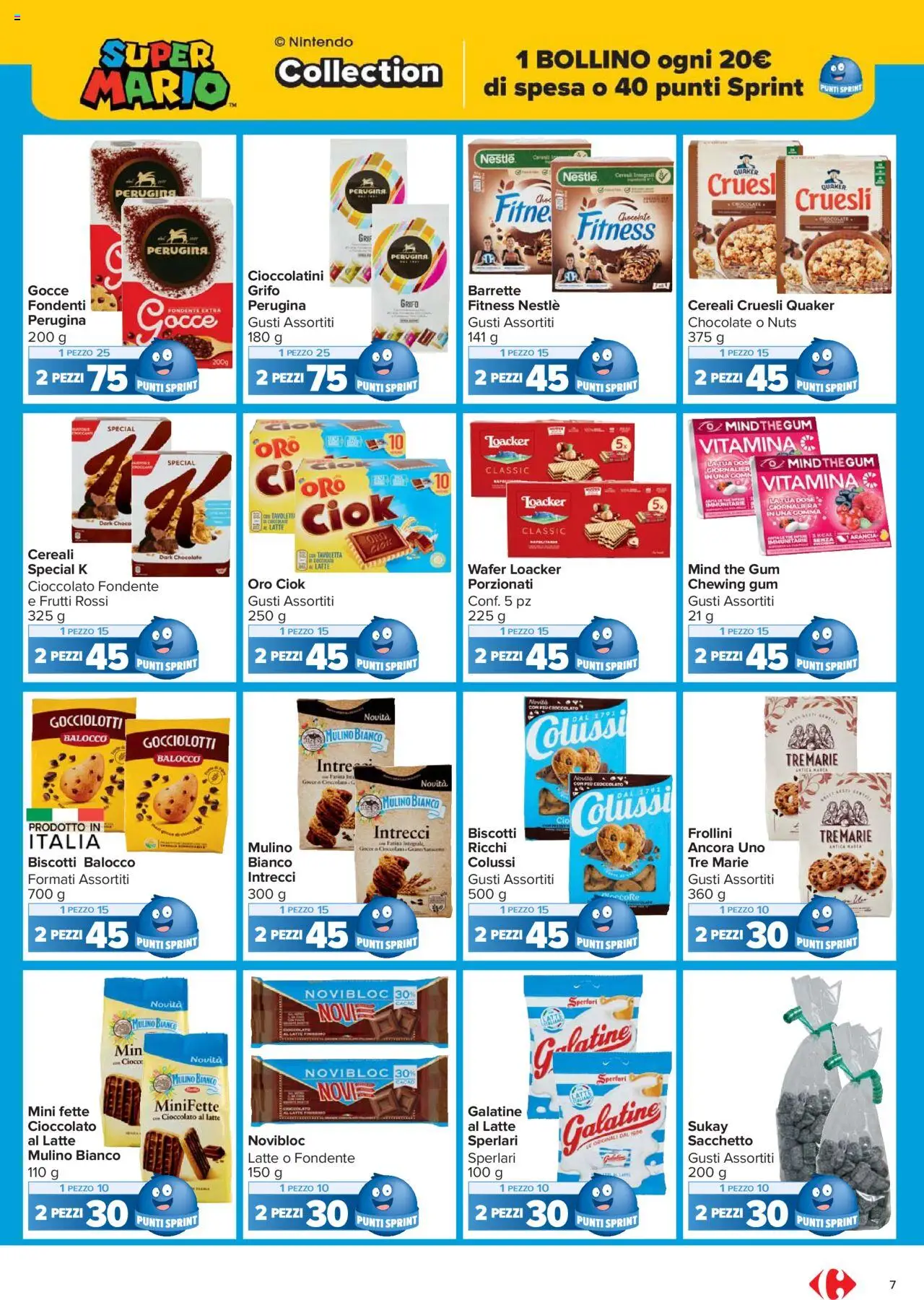 Volantino Carrefour del 10.10.2025 | Pagina: 7 | Prodotti: Cereali, Biscotti, Latte, Farina