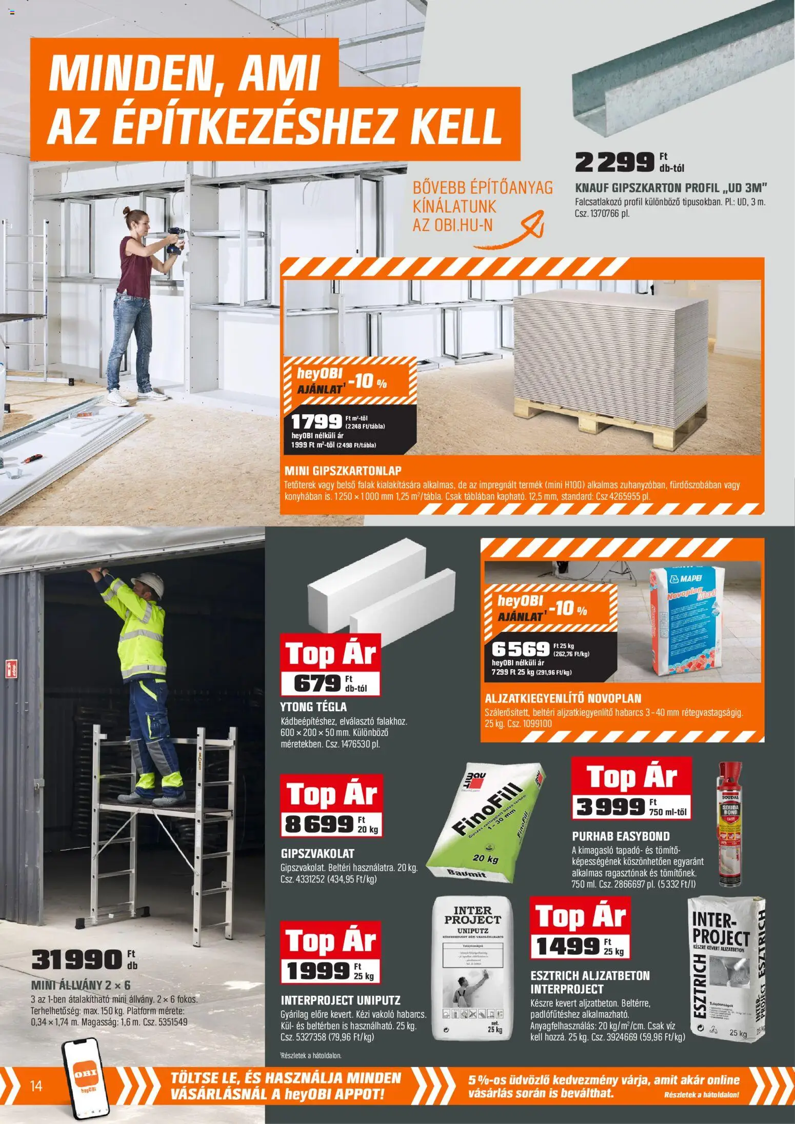 OBI akciós ujság - amely érvényes a következő dátumtól: 03.02.2026 | Oldal: 14