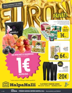 Halpa Halli-mainoslehti voimassa 07.01.2026 alkaen