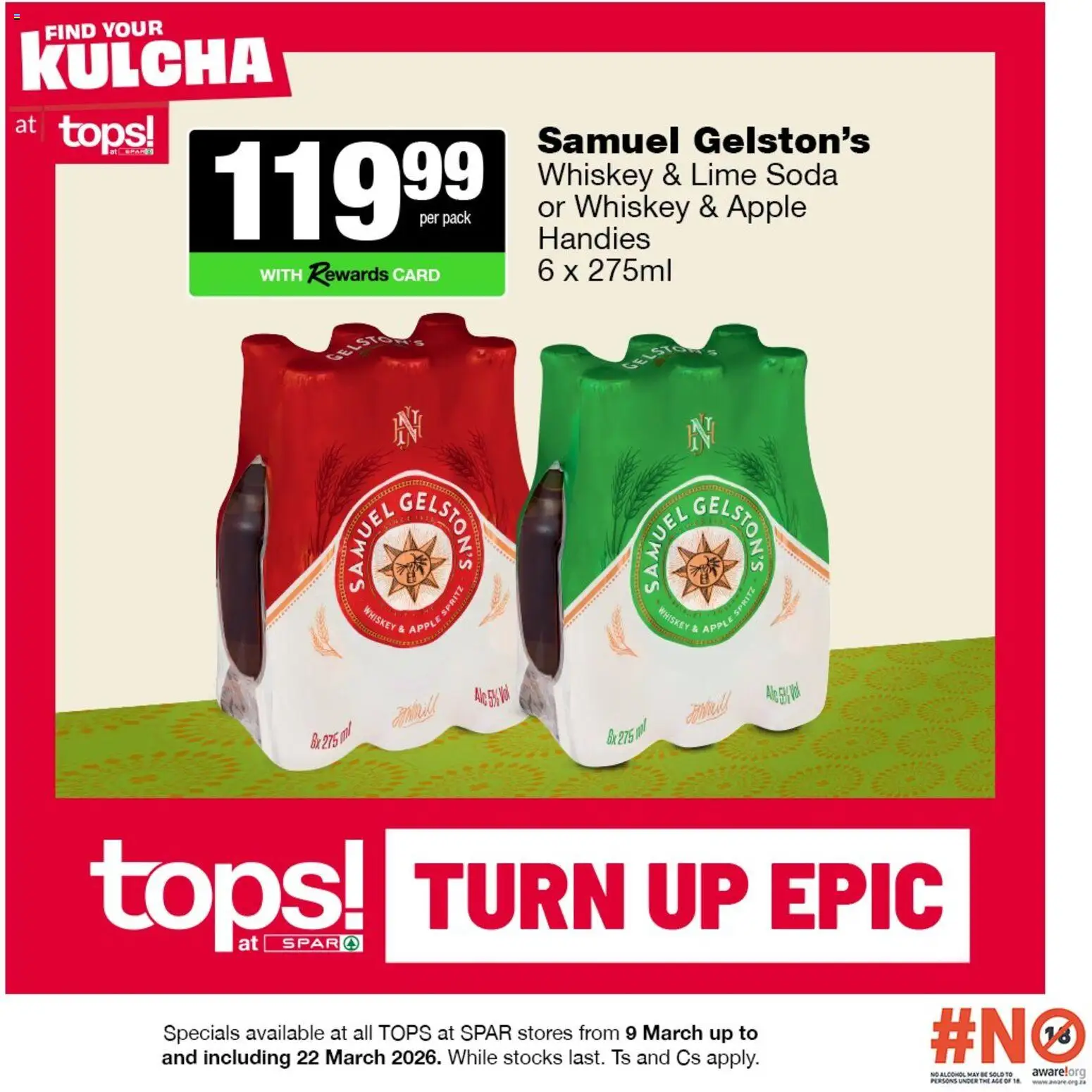 New Tops at Spar catalogue – valid from 09.03.2026 | Page: 15 | Products: Whiskey, Lime