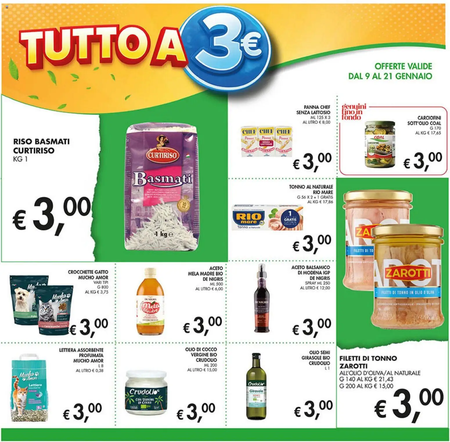 Volantino Coal del 09.01.2026 | Pagina: 10 | Prodotti: Riso Basmati, Riso, Tonno al naturale, Aceto