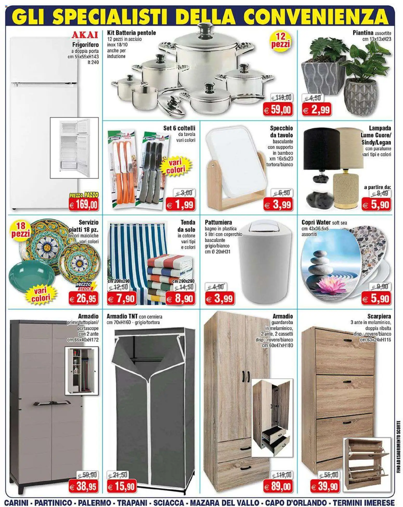 Volantino Magazzini Smart del 16.04.2026 | Pagina: 2 | Prodotti: Guardaroba, Pattumiera, Batteria, Specchio