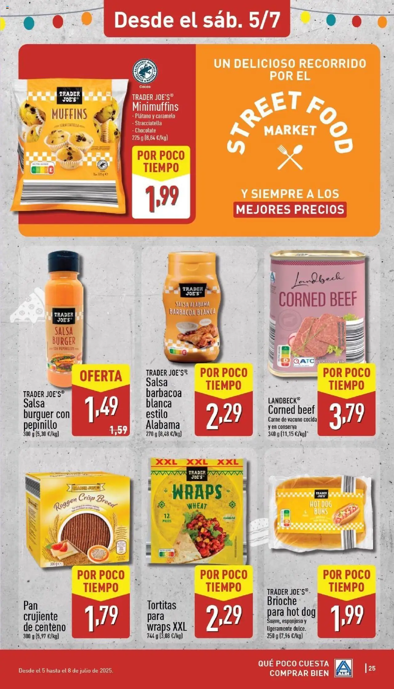 Aldi folleto Península │ válido desde el 30.06.2025 | Página: 25 | Productos: Pan, Chocolate, Barbacoa, Φρυγανιές σικάλεως