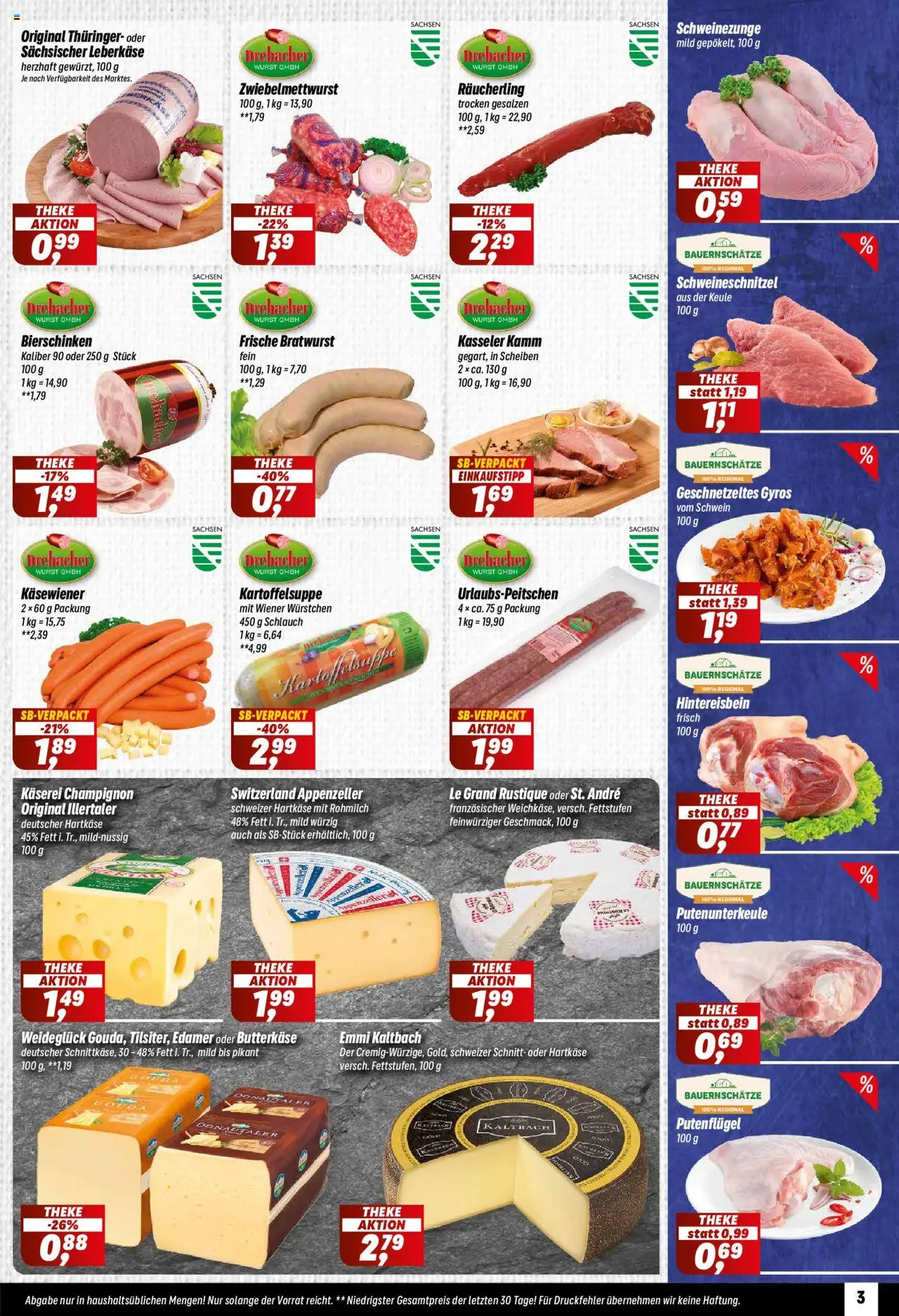 Simmel Prospekt 	 – gültig ab 29.09.2025 | Seite: 3 | Produkte: Theke, Gyros, Wurst, Leberkase