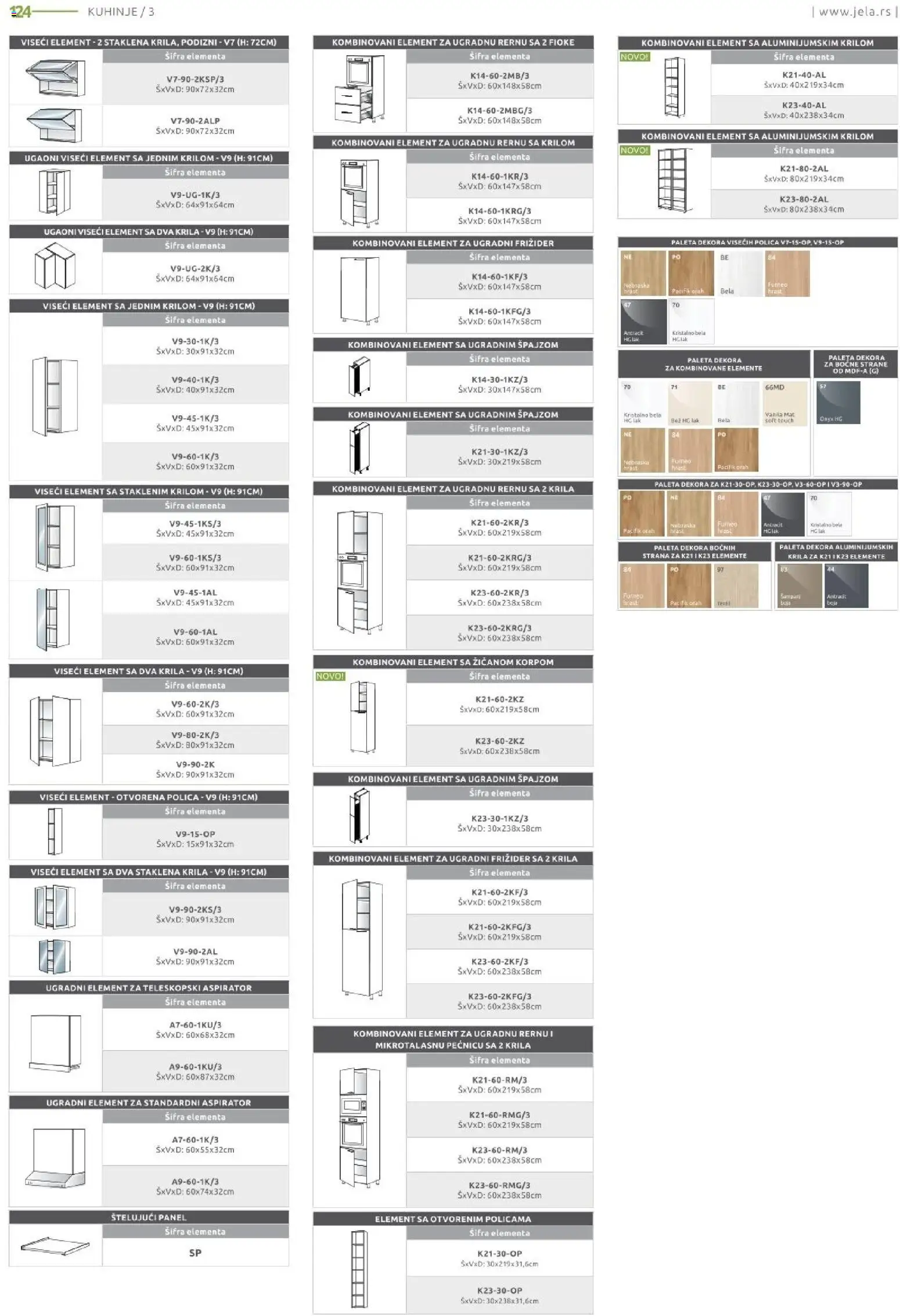 Jela katalog - važi od 09.03.2026 | Strana: 124 | Proizvode: Polica, Orah, Frižider, Aspirator