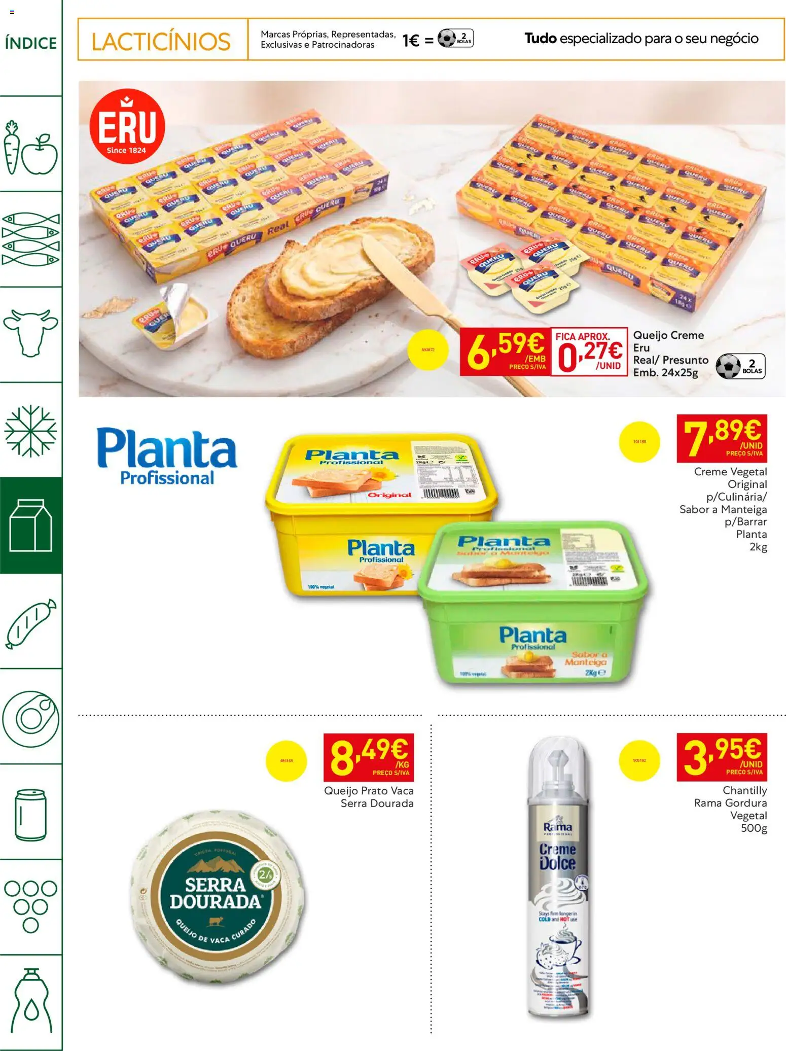 Recheio Horeca │ válido de 21.04.2026 | Página: 16 | Produtos: Dourada, Chantilly, Queijo, Presunto