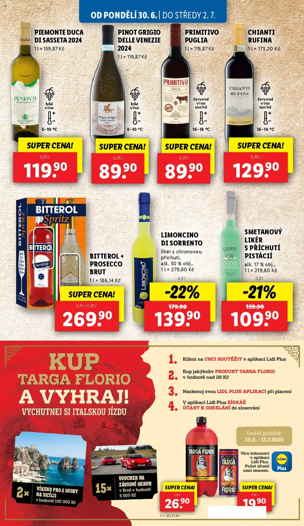 Lidl leták od 30.06.2025 | Strana: 19 | Produkty: Prosecco, Likér, Crema, Limoncino