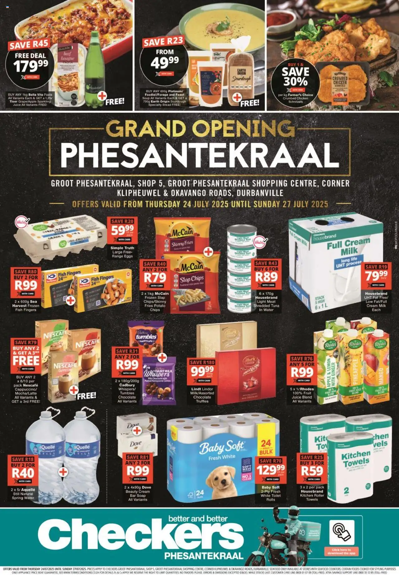 Checkers Western Cape - Phesantekraal Store Opening Deals │ valid from 24.07.2025 | Page: 1 | Products: Beer, Soap, Fruit, Seafood