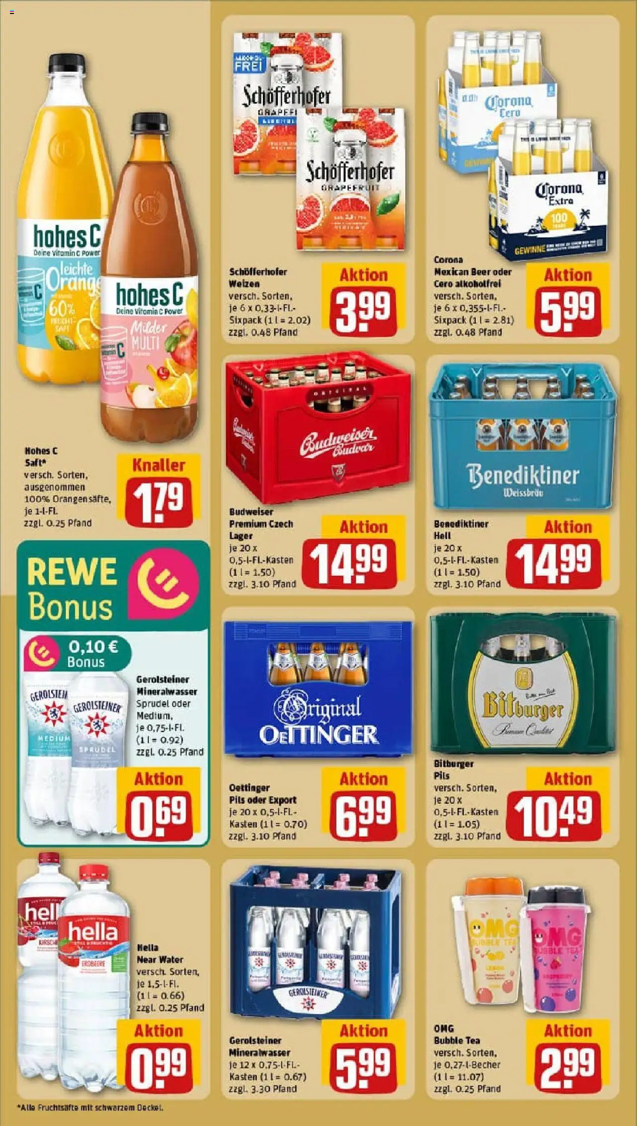 Rewe prospekt Erkrath / Unterfeldhaus	 - gültig ab dem 06.07.2025 | Seite: 18 | Produkte: Bitburger, Orangen, Hella, Budweiser
