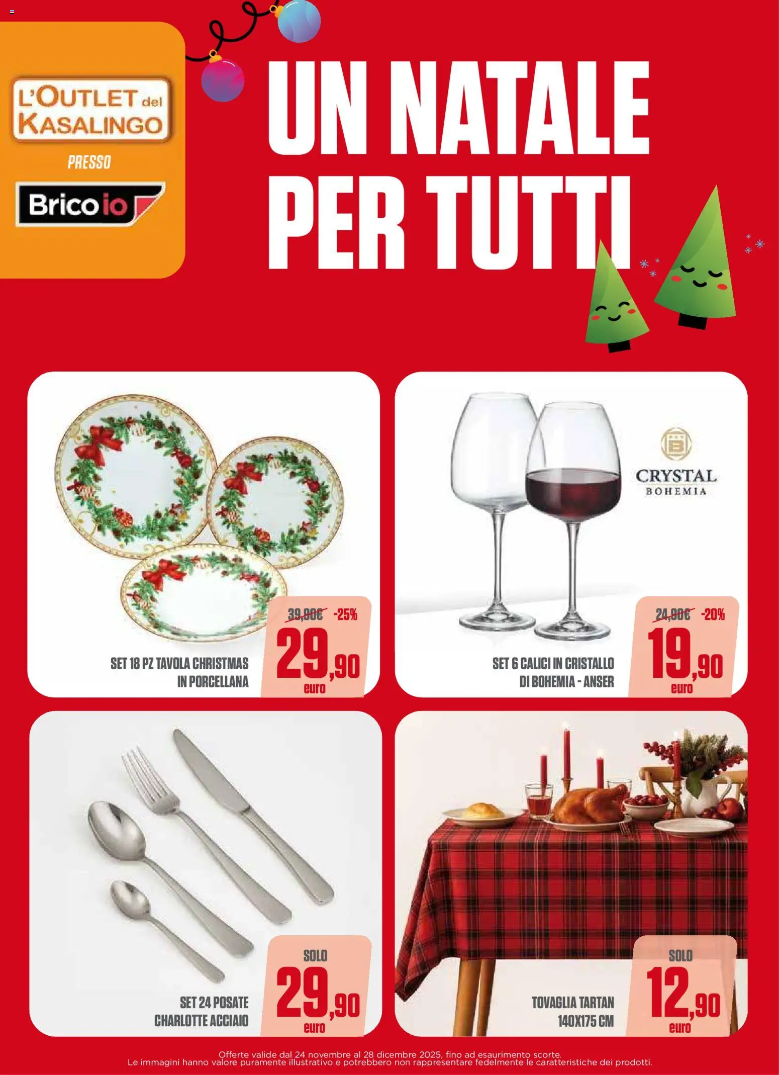 Volantino Brico io del 24.11.2025 | Pagina: 2 | Prodotti: Posate, Tovaglia