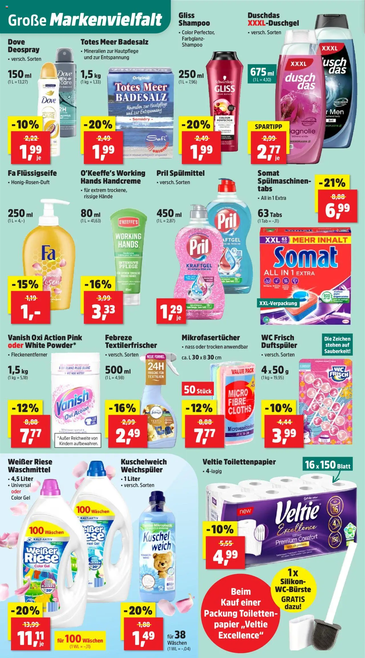 Thomas Philipps Flugblatt gültig ab 11.08.2025 | Seite: 8 | Produkte: Shampoo, Handcreme, Weichspüler, Waschmittel