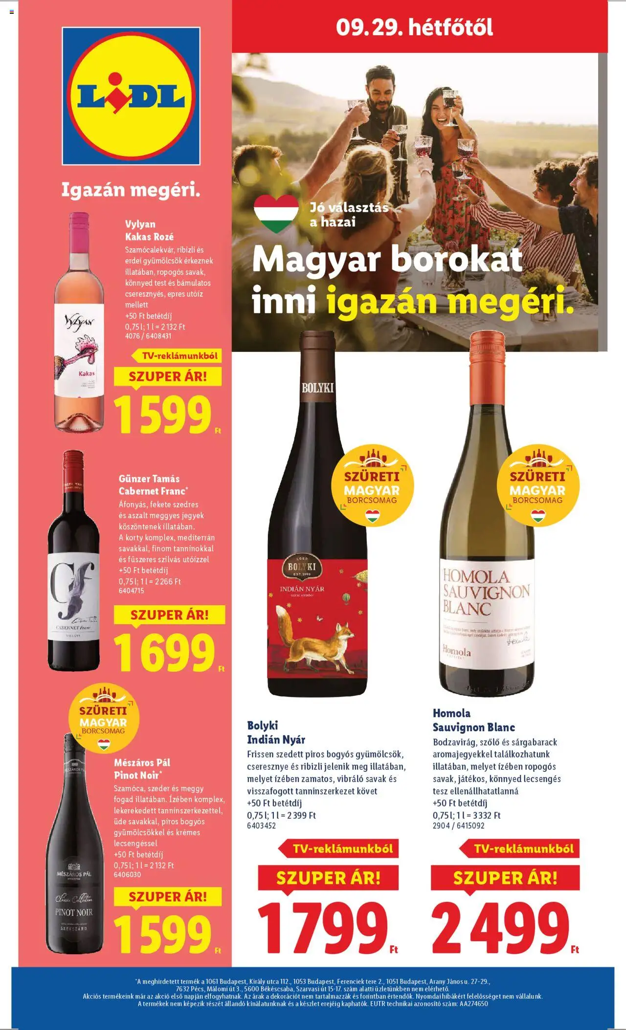 Lidl akciós ujság - amely érvényes a következő dátumtól: 25.09.2025 | Oldal: 66 | Termékek: Szőlő, Sárgabarack, Meggy, Szeder