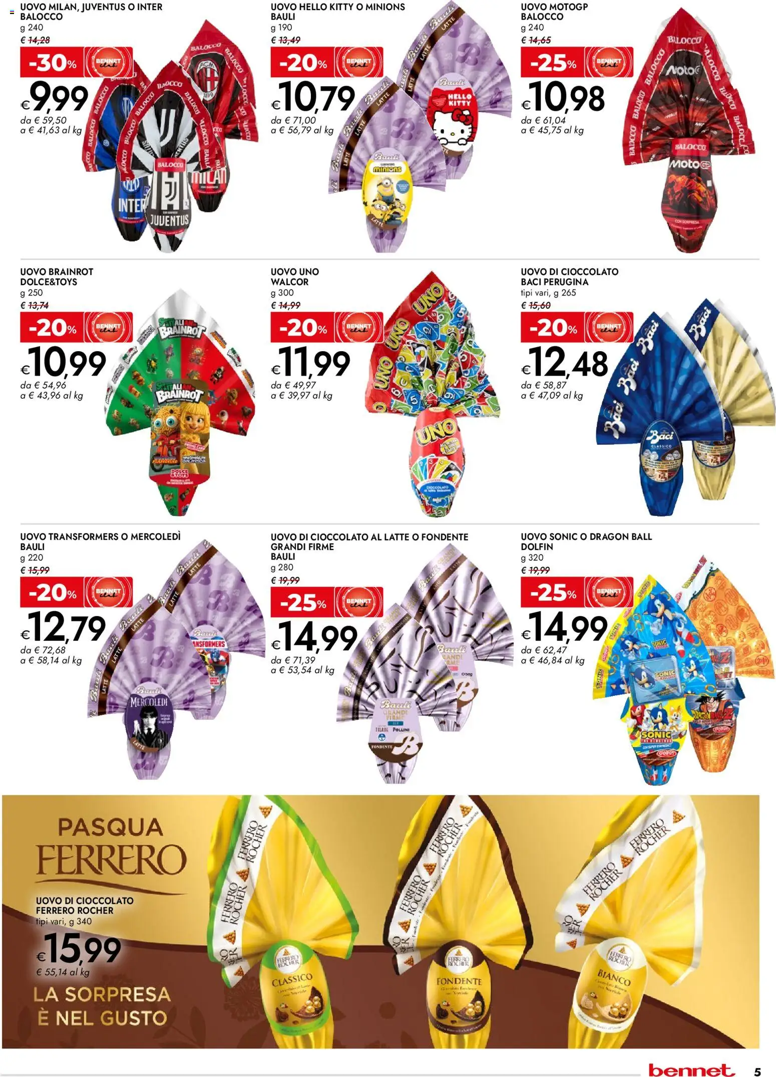 Volantino bennet del 23.03.2026 | Pagina: 5 | Prodotti: Cioccolato, Latte