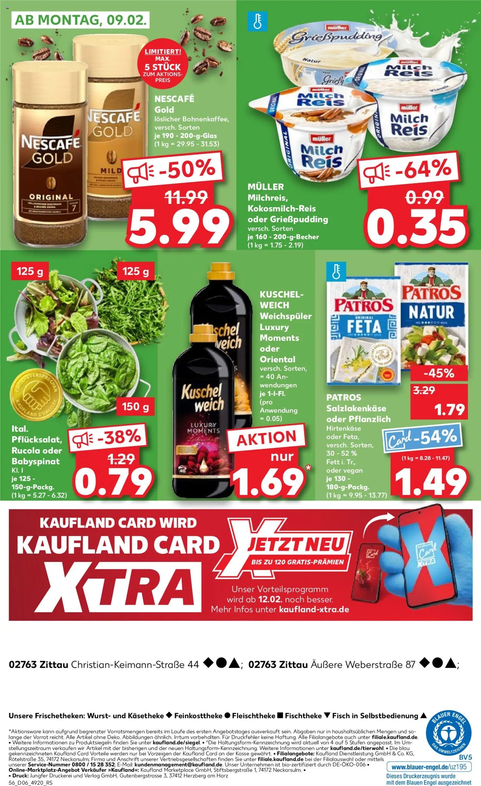 Kaufland Prospekt 	 – gültig ab 05.02.2026 | Seite: 56 | Produkte: Nescafe, Feta, Rucola, Weichspüler