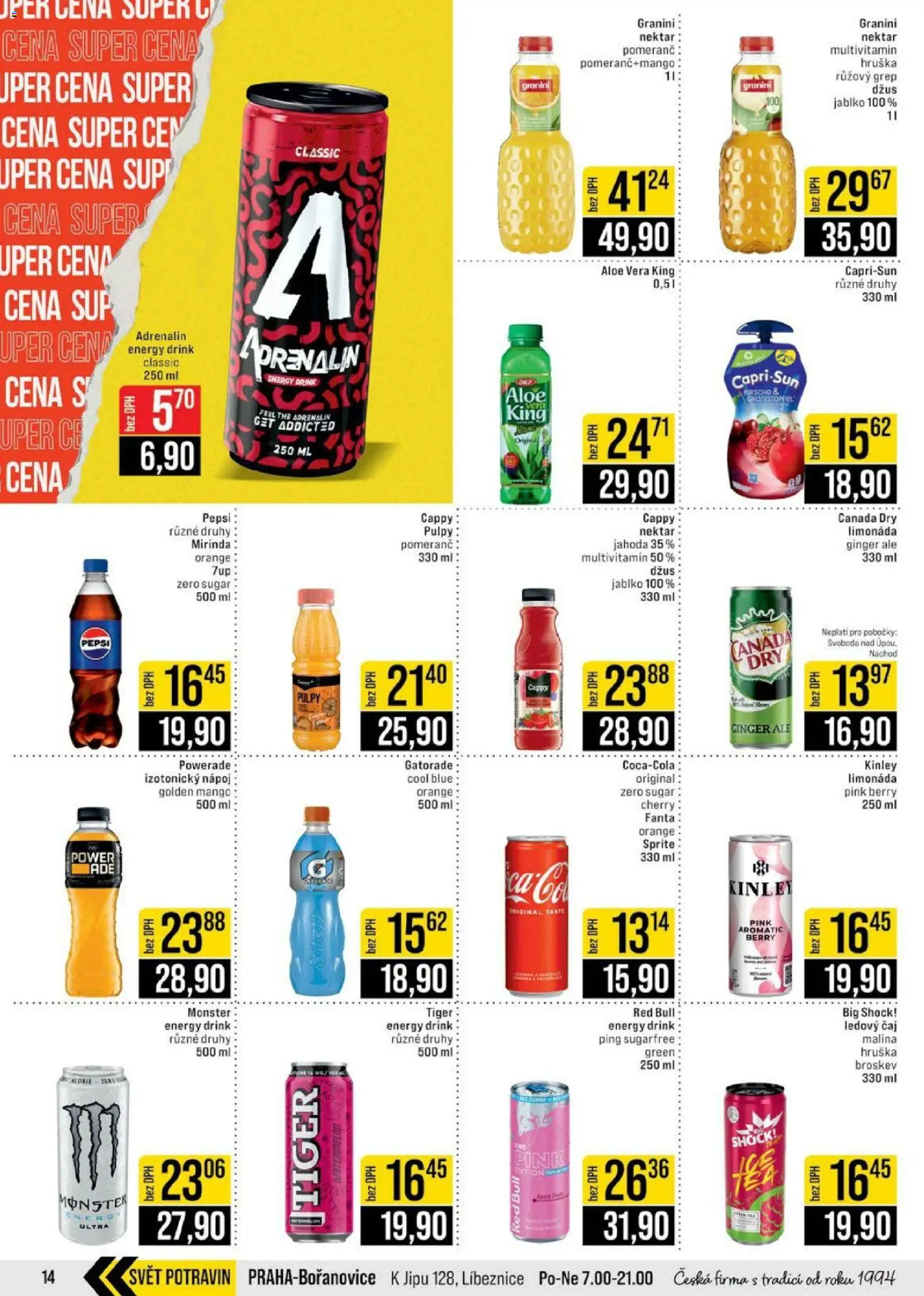 Jip leták - Cash & Carry od 22.04.2026 | Strana: 14 | Produkty: Čaj, Red Bull, Granini, Big Shock