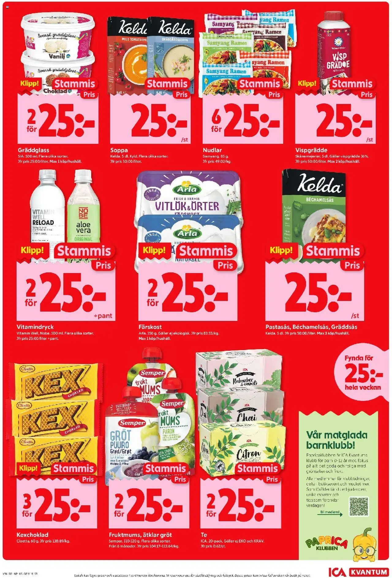 ICA Maxi reklamblad aktuell från 18.08.2025 | Sida: 3 | Produkter: Pasta, Citron, Soppa, Vispgrädde